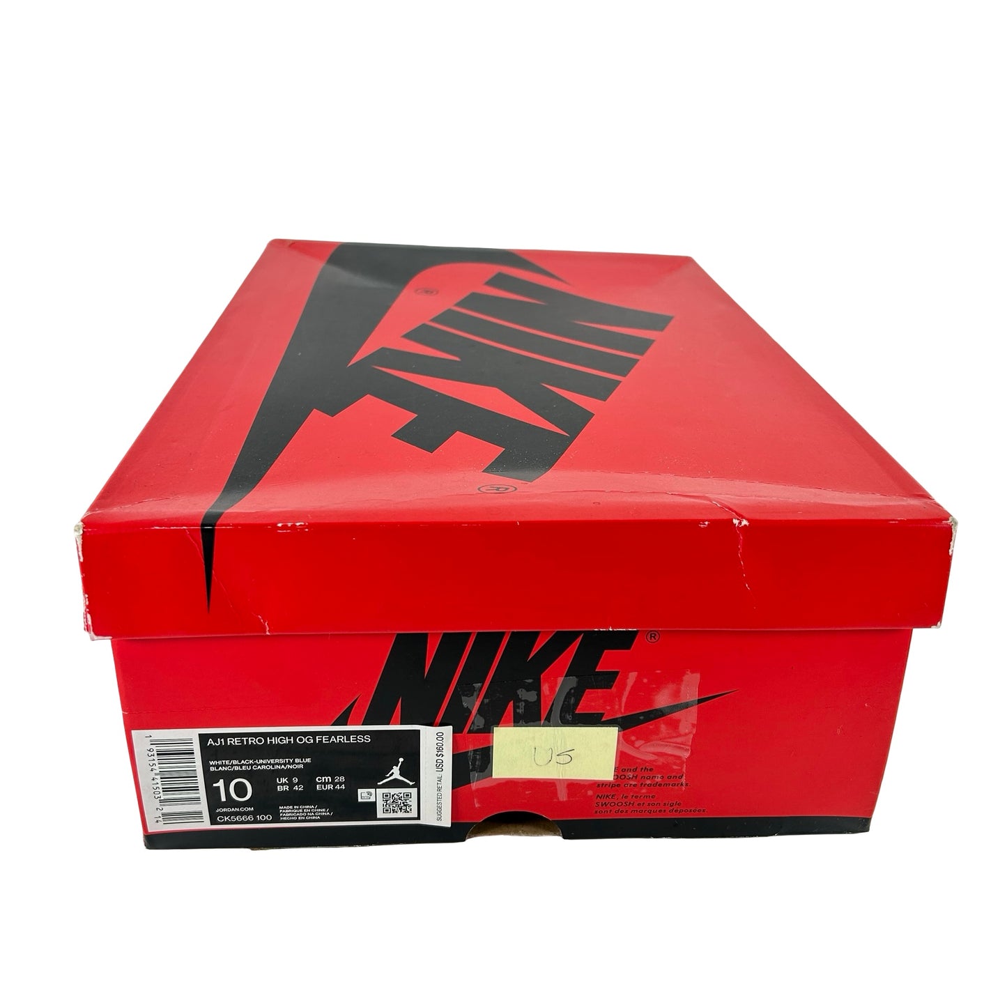 CK5666 100 Jordan 1 Retro High Fearless UNC Chicago [USED] - 10 M (Used5)