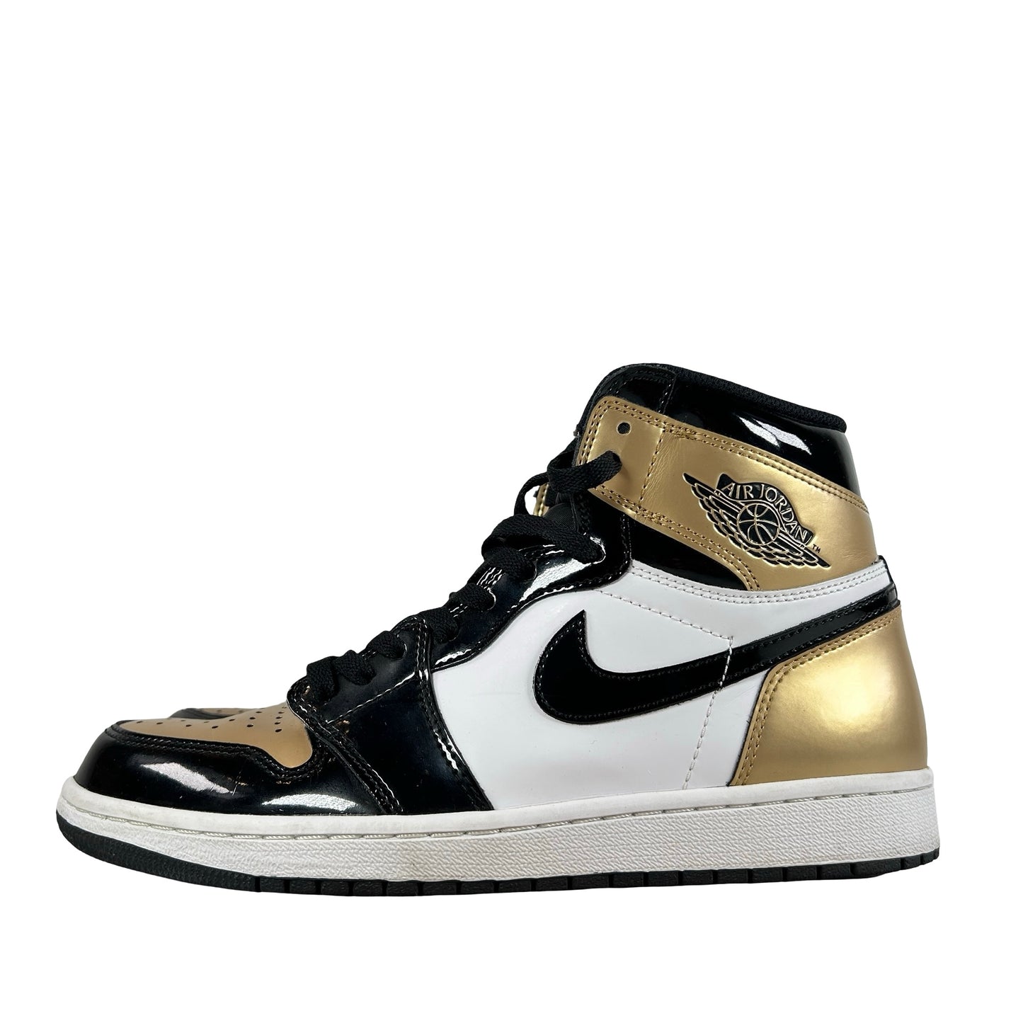 861428 007 Jordan 1 Retro High NRG Patent Gold Toe [USED] - 9.5 M (Used) (No Box)