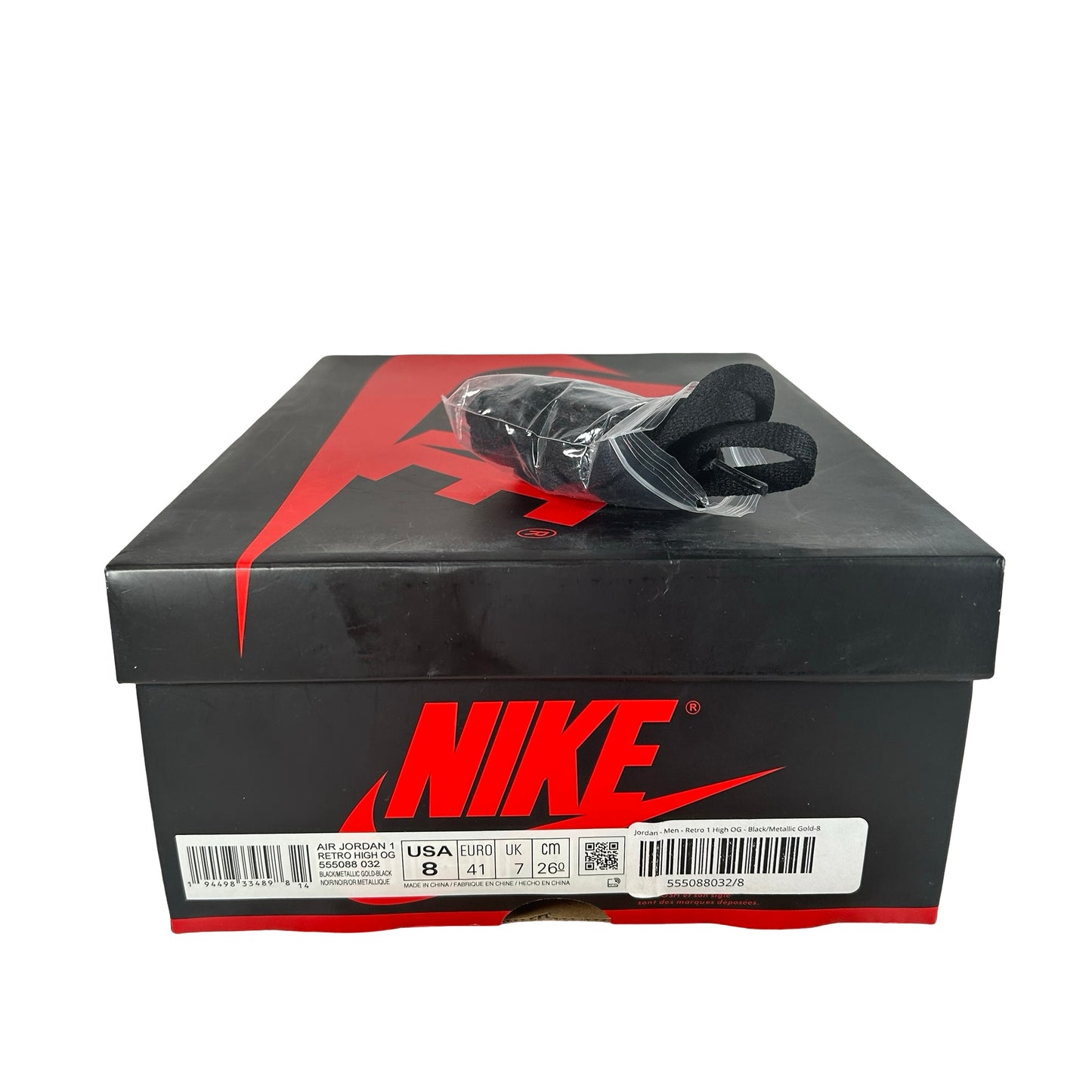 555088 032 Jordan 1 Black/Gold [USED] - 8 M (Used)