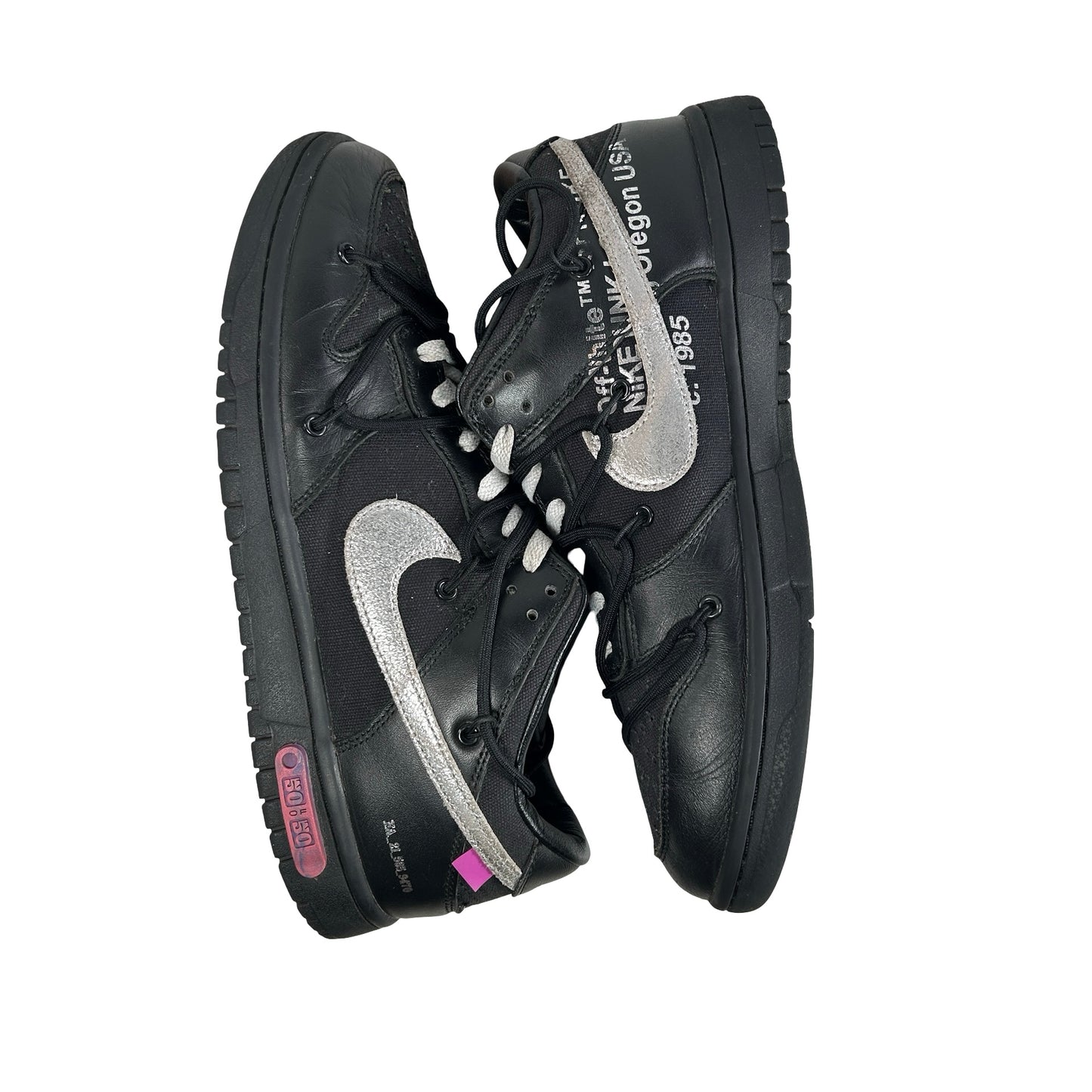 DM1602 001 Nike Dunk Low Off-White Lot 50 [USED] - 12 M (Used) (No Box)