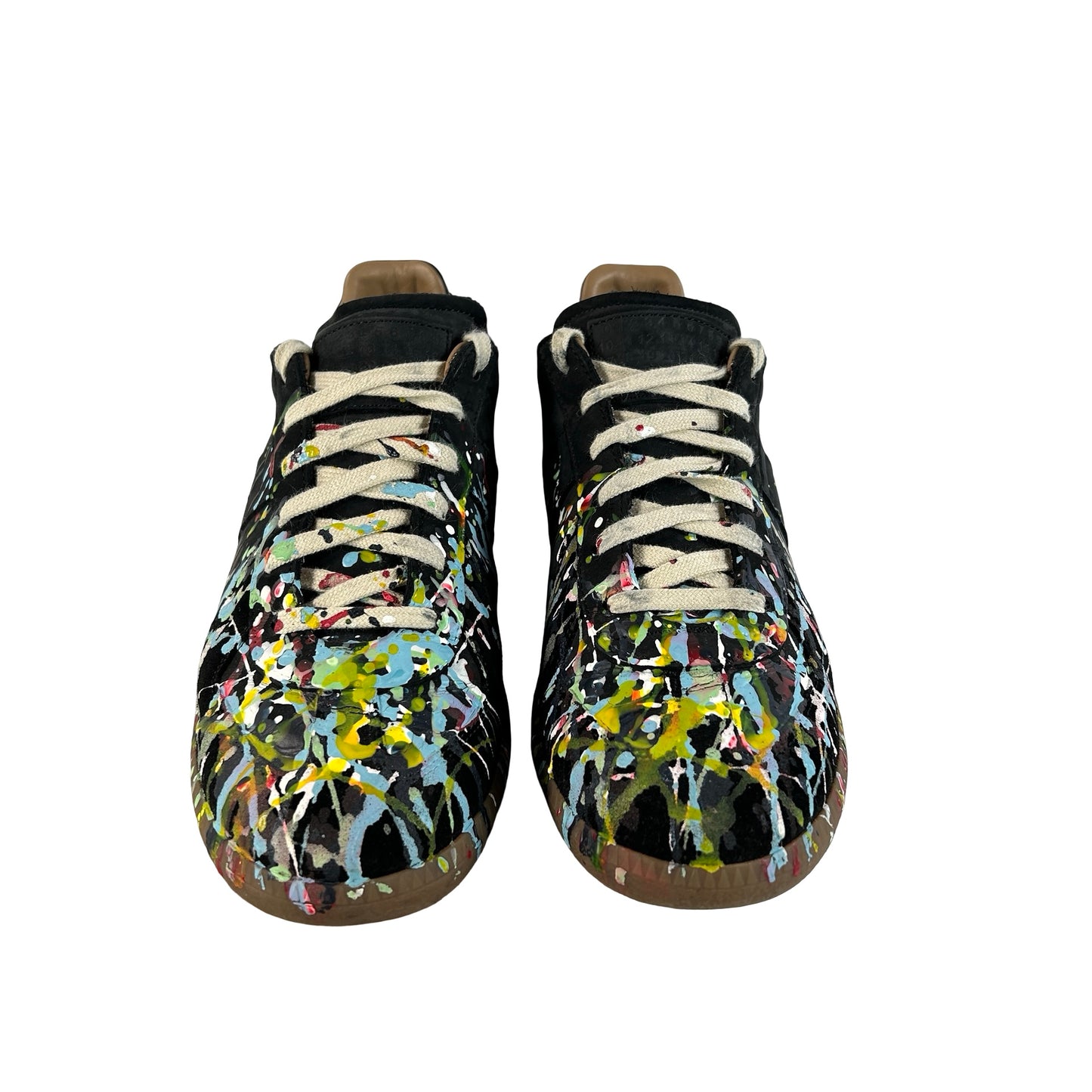 S57WS0240P1892963 Maison Margiela Paint Replica German Army Trainer (GAT) Black [USED] - 41 EU (Used)