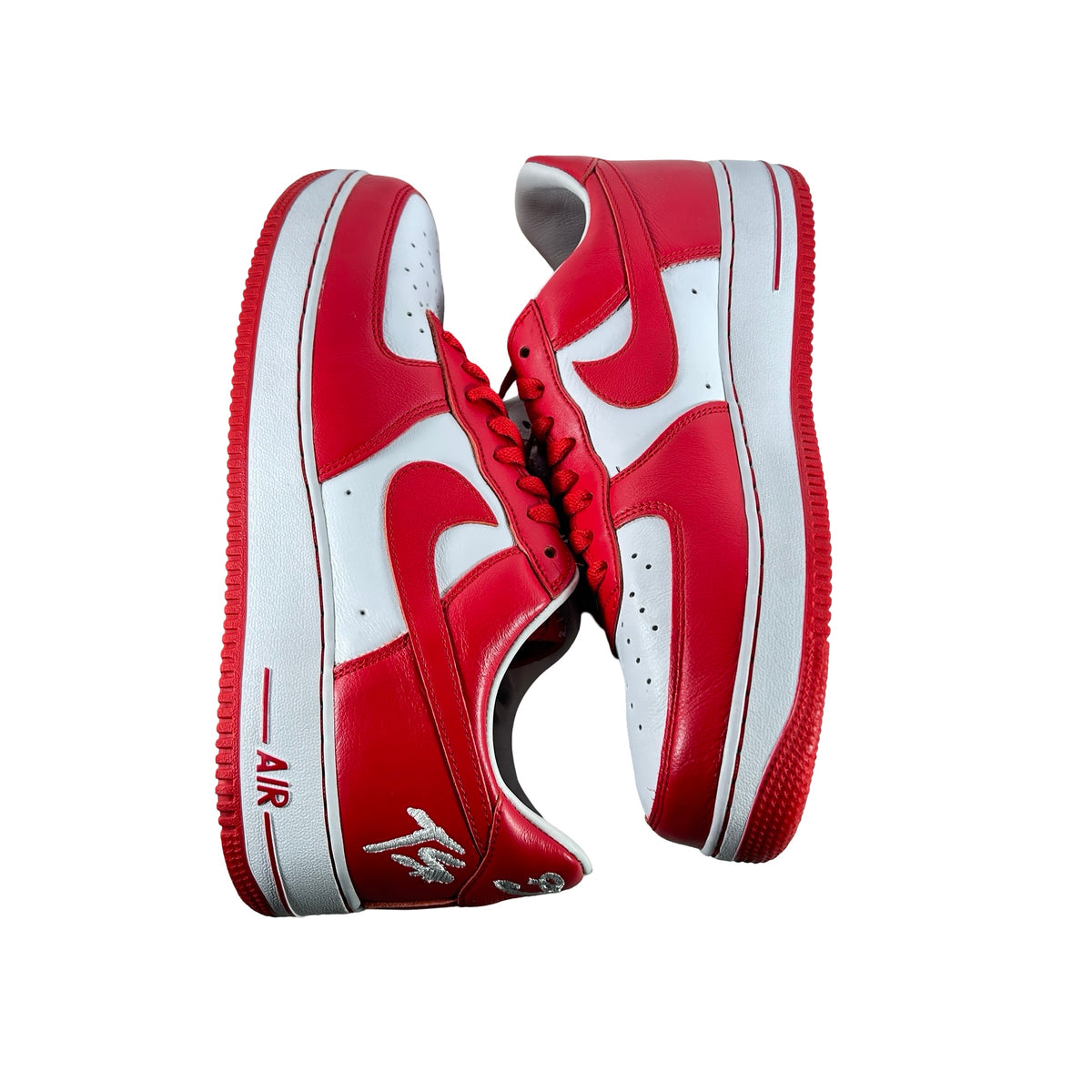 II4391 100 Nike Air Force 1 Low QS Terror Squad White University Red [USED] - 12 M (Used)