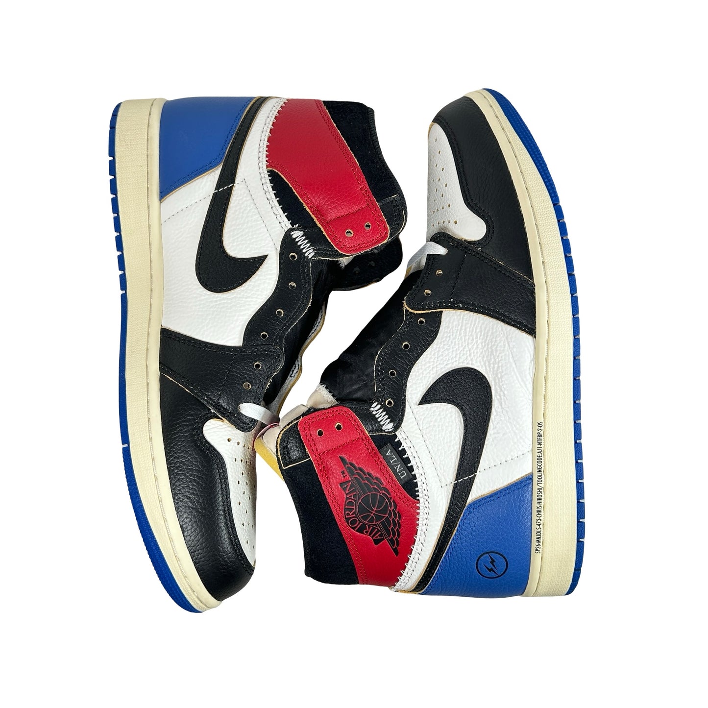 IO7847 002 Jordan 1 Retro High OG SP Fragment x Union LA Varsity Red Sport Royal [USED] - 11.5 M (Used)