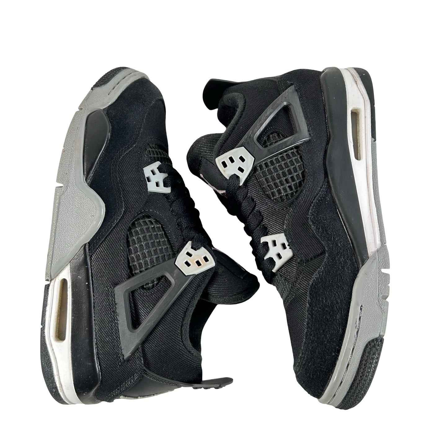 DV0553 006 Jordan 4 Retro Black Canvas GS [USED] - 5 Y (Used) (No Box)