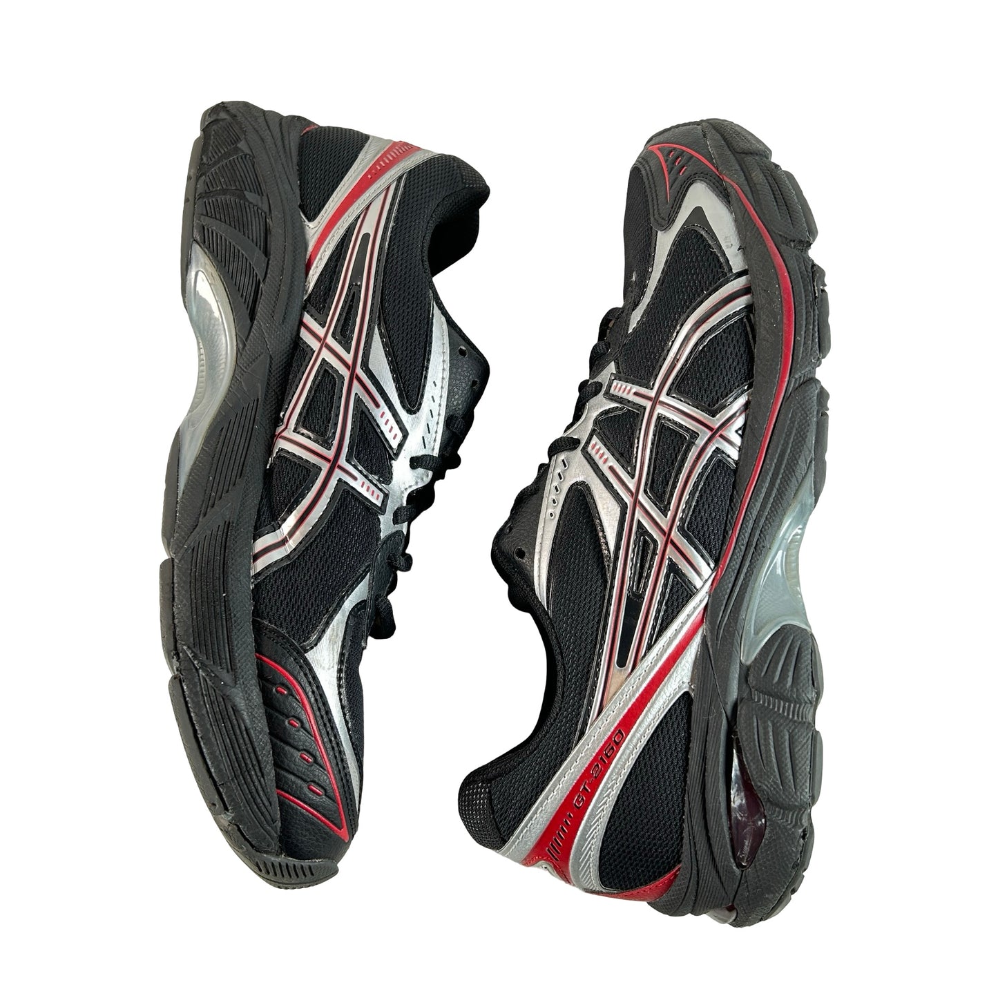 1203A688 001 ASICS GT-2160 Black Pure Silver Red [USED] - 9.5 M (Used)