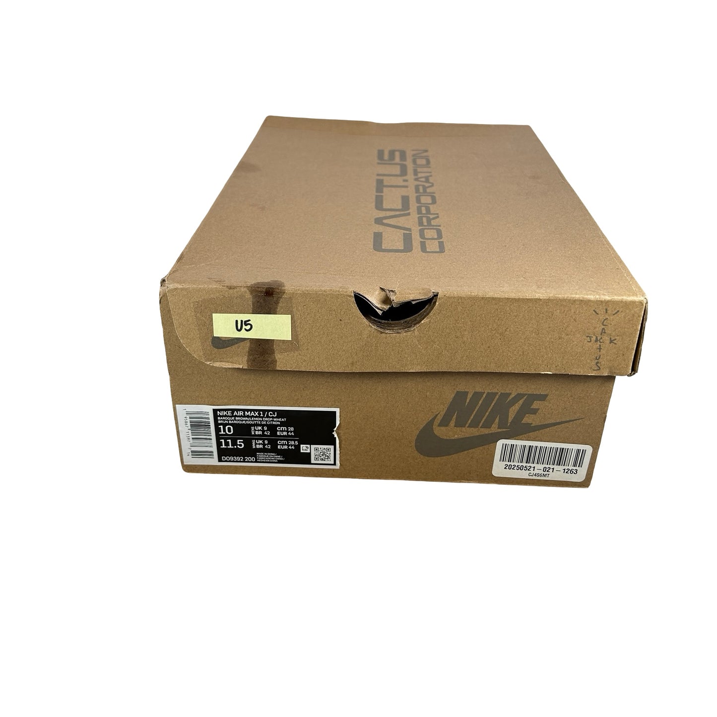 DO9392 200 Nike Air Max 1 Travis Scott Brown [USED] - 10 M (Used5)