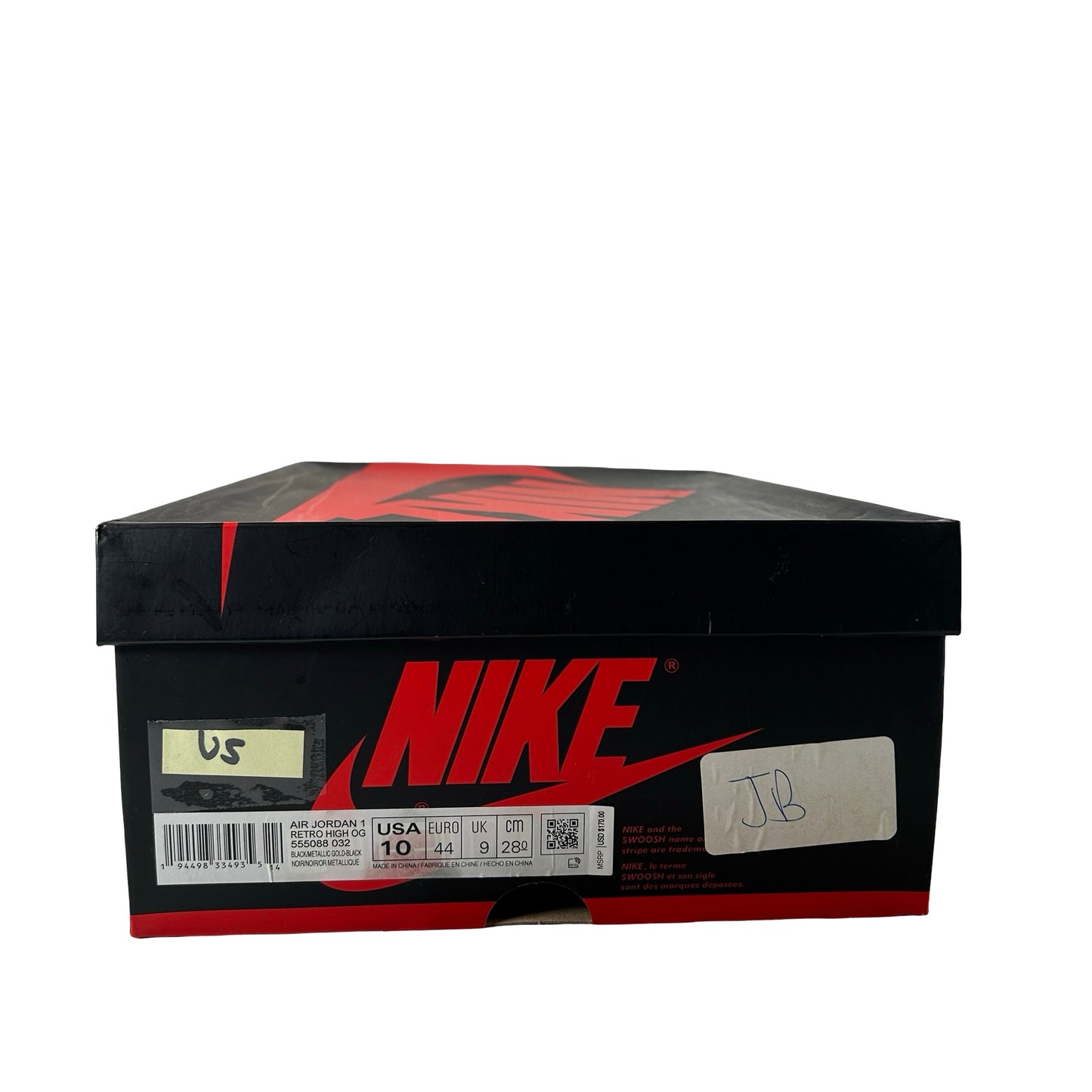 555088 032 Jordan 1 Black/Gold [USED] - 10 M (Used5)