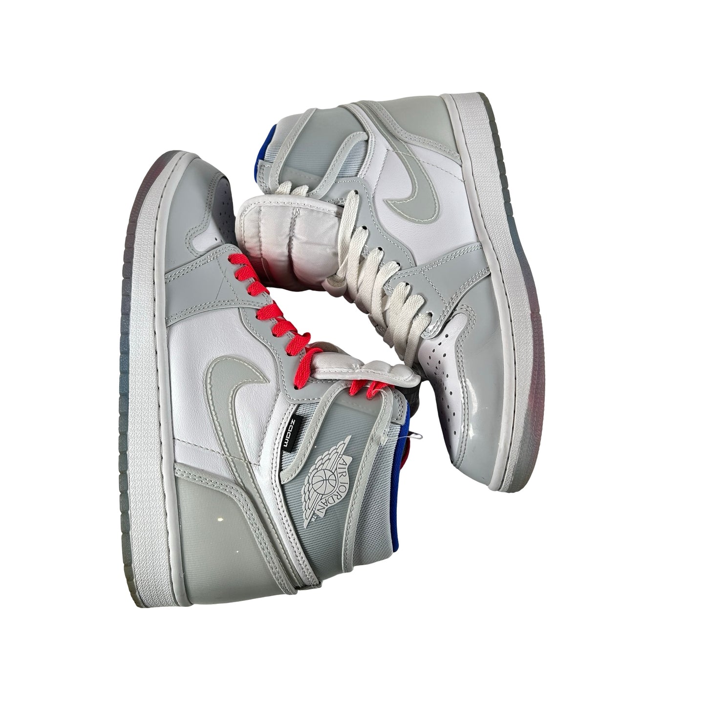 CK6637 104 Jordan 1 Retro High Zoom White Racer Blue [USED] - 9.5 M (Used) (No Box)