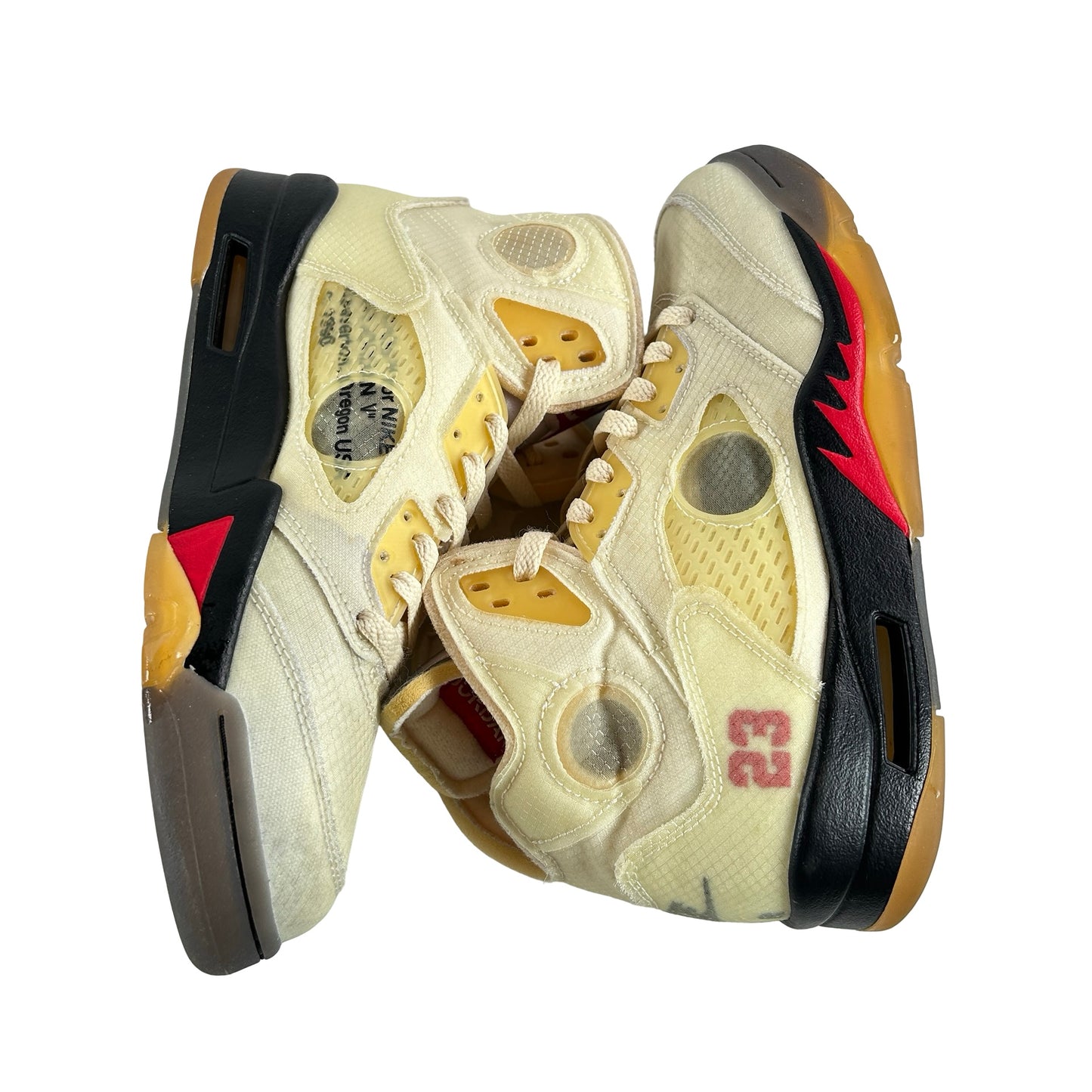 DH8565 100 Jordan 5 Retro Off-White Sail [USED] - 7.5 M (Used3)