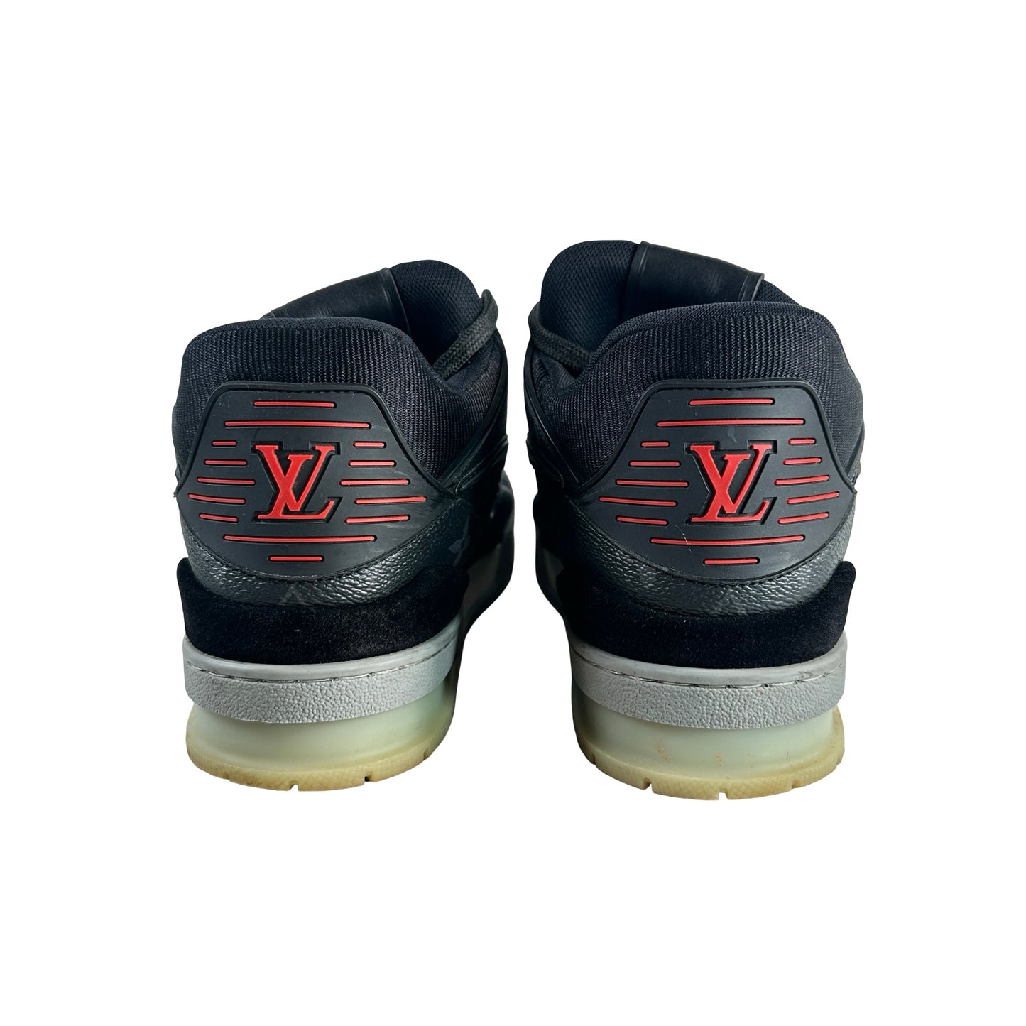 1A8AA7 / 1A8AA6 Louis Vuitton Trainer Eclipse [USED] - LV 8 (US 9.5) (Used) (No Box)