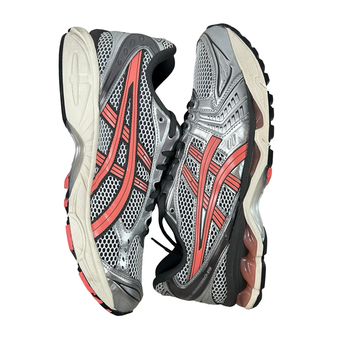 1203A740 101 ASICS Gel-Kayano 14 Silver Papaya [USED] - 11 M (Used)