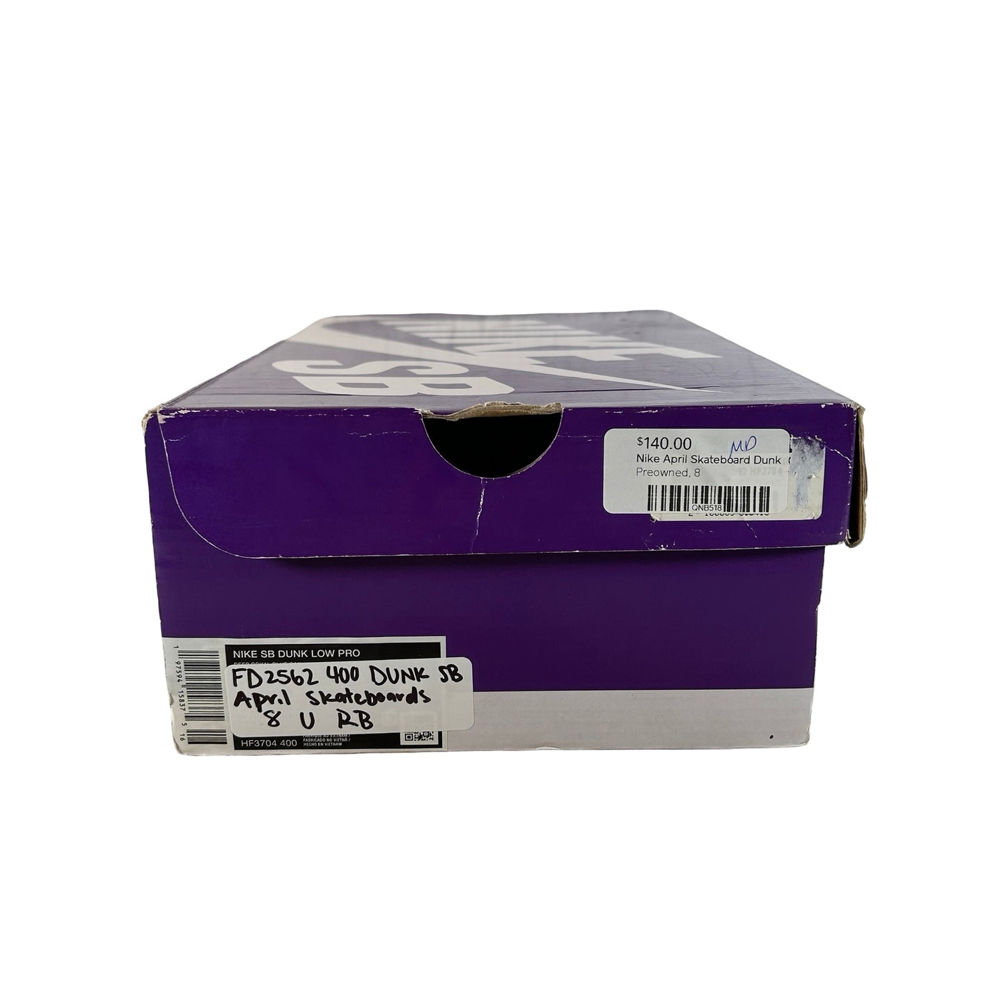 FD2562 400 Nike SB Dunk Low April Skateboards [USED] - 8 M (Used) (Replace Box)
