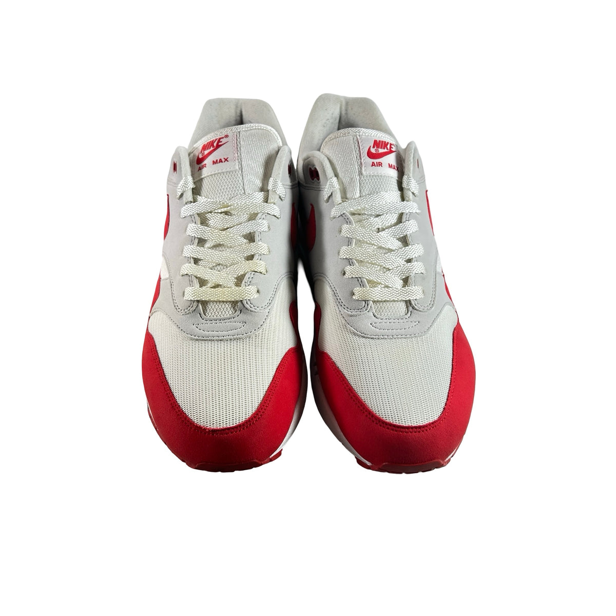 908375 103 Nike Air Max 1 Anniversary Red (2017/2018 Restock Pair) [USED] - 13 M (Used)