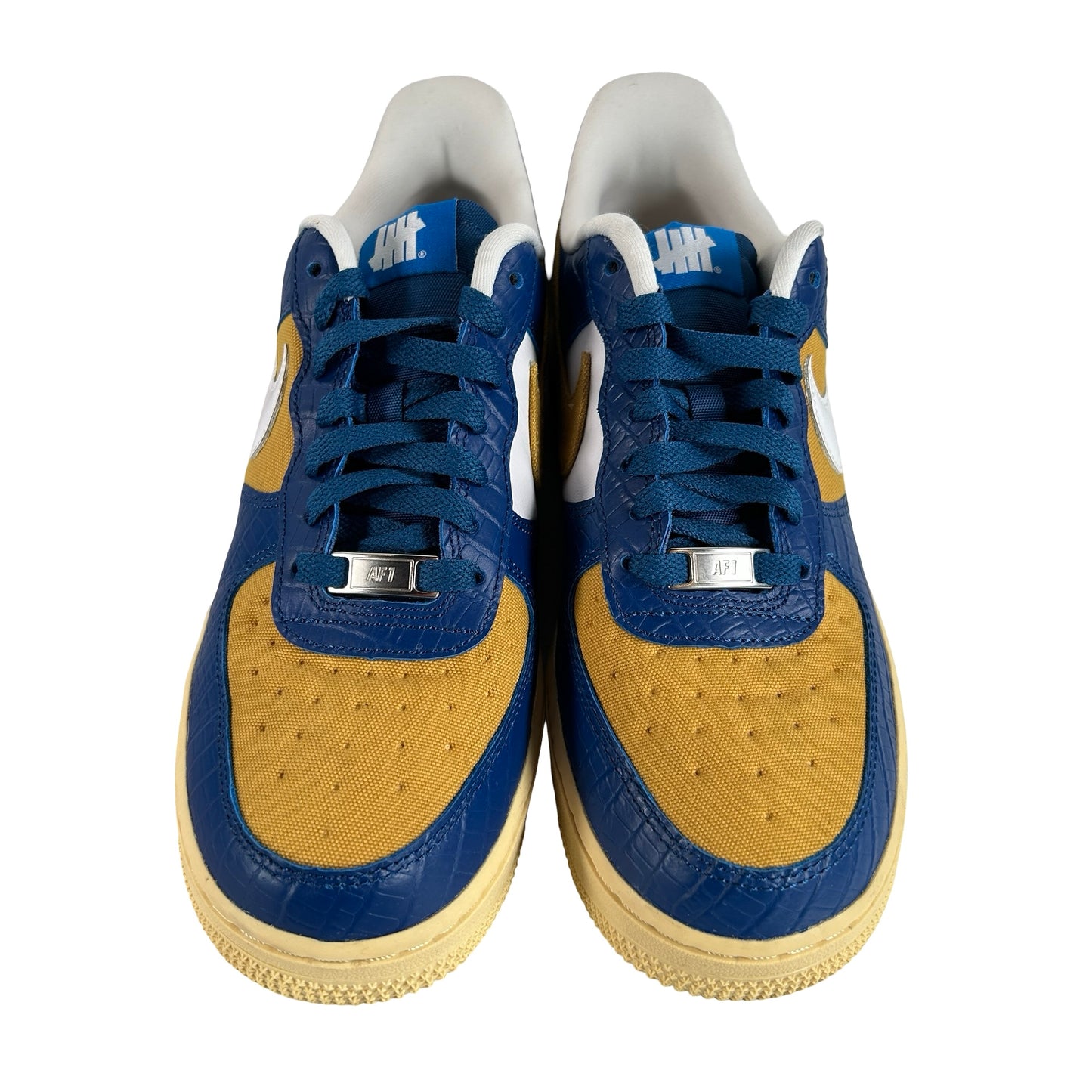 DM8462 400 Nike Air Force 1 Low SP Undefeated 5 On It Blue Yellow Croc [USED] - 7 M (Used)