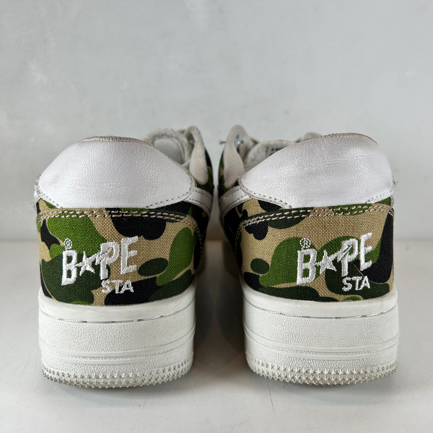 1C70191020 A Bathing Ape Bape Sta Low ABC Camo 20th Anniversary Green [USED] - 7.5 M (Used) (Replace Box)