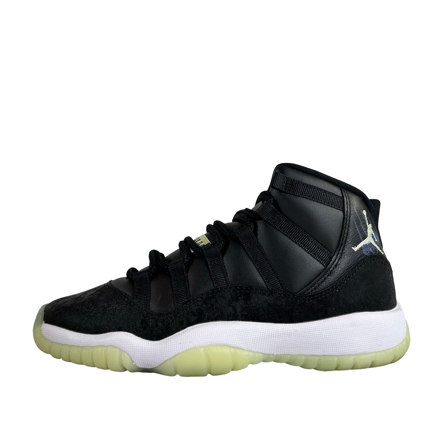 IB1378 001 Jordan 11 Retro Black Barely Volt (GS) [USED] - 5 Y (Used)