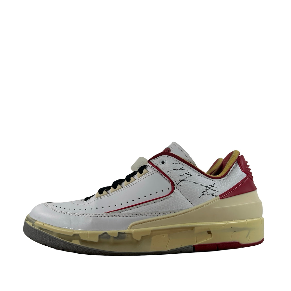 DJ4375 106 Jordan 2 Retro Low SP Off-White White Red [USED] - 9 M (Used) (Replace Box)