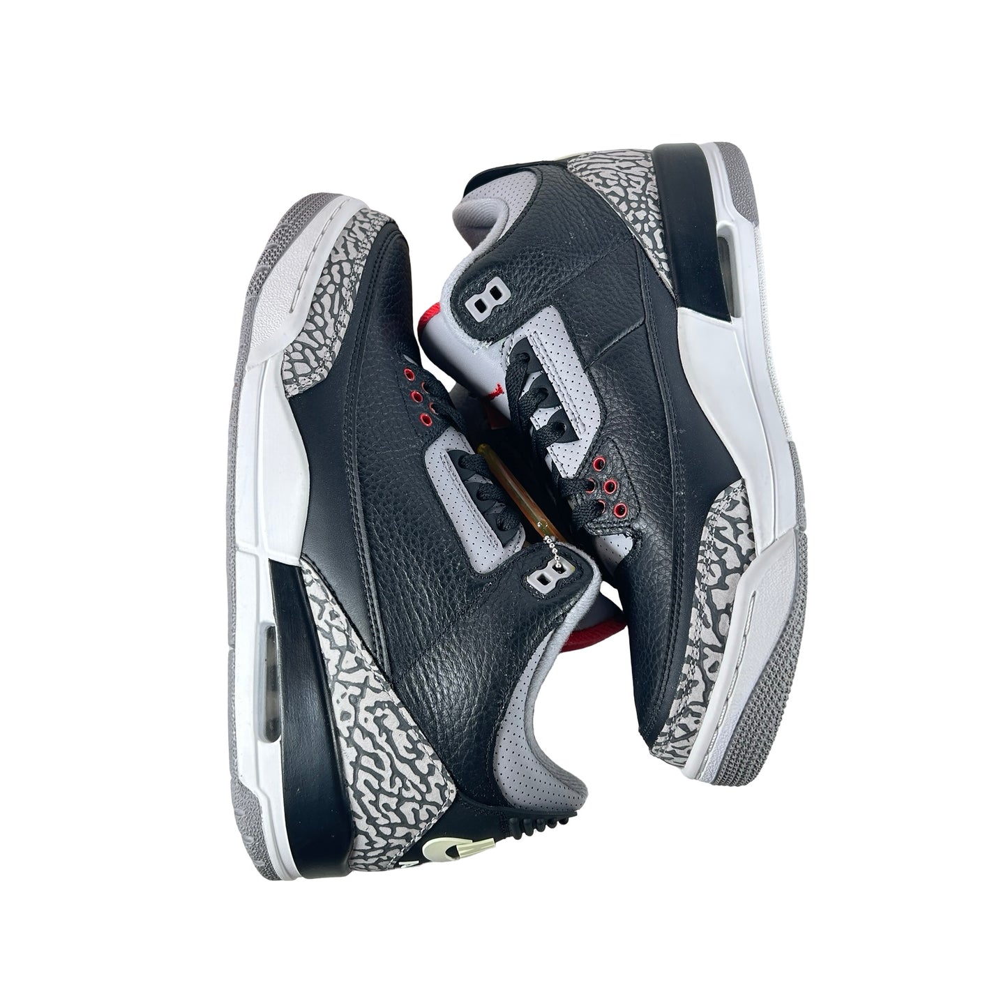854262 001 Air Jordan 3 Black Cement 2018 - 8.5 M (Yellowing Nike Air)
