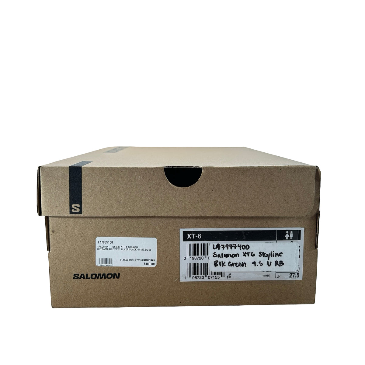 L47977400 Salomon XT-6 Skyline Black Sharp Green [USED] - 9.5 M (Used) (Replace Box)