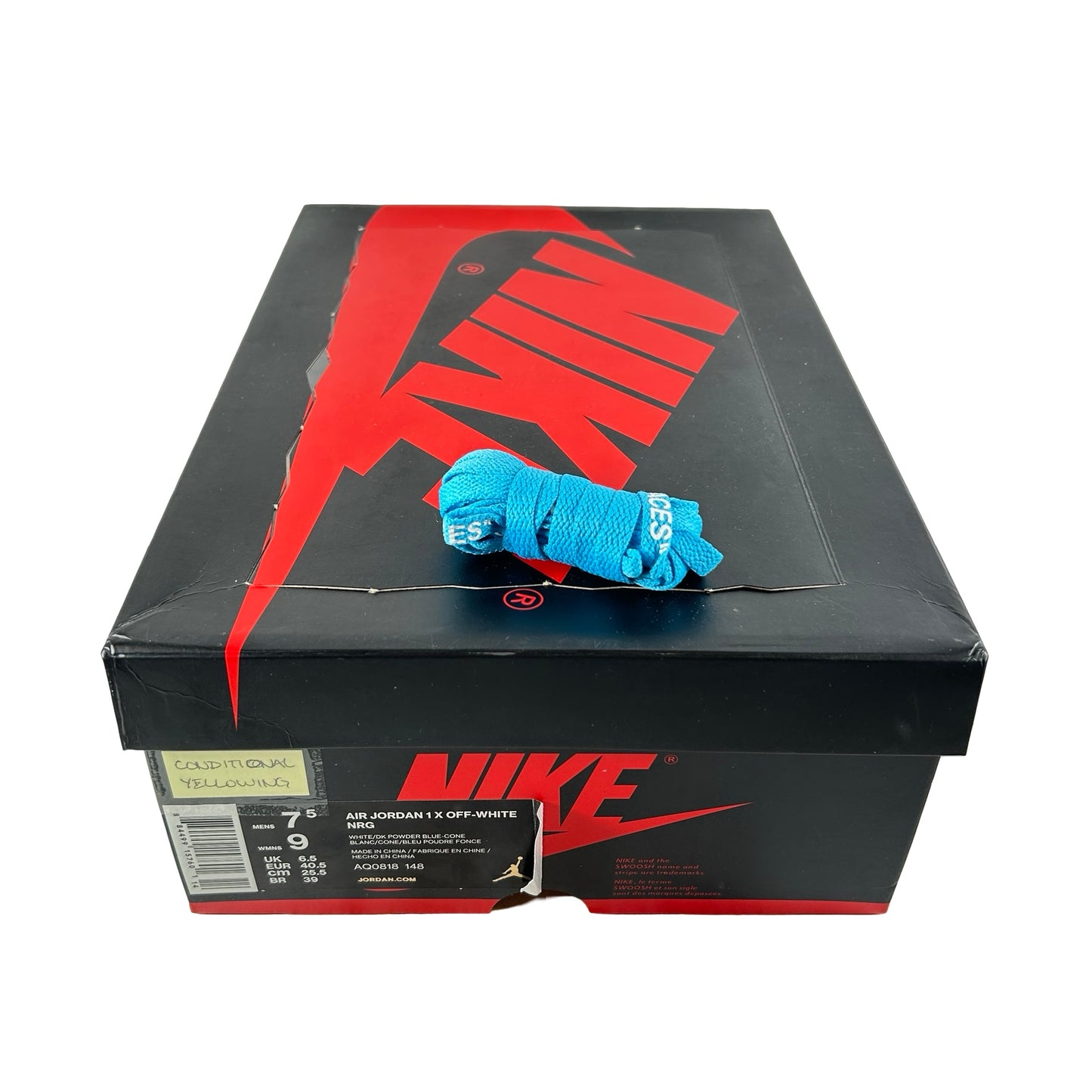 AQ0818 148 Jordan 1 Retro High Off-White UNC [CONDITIONAL] - 7.5 M (Yellowing)