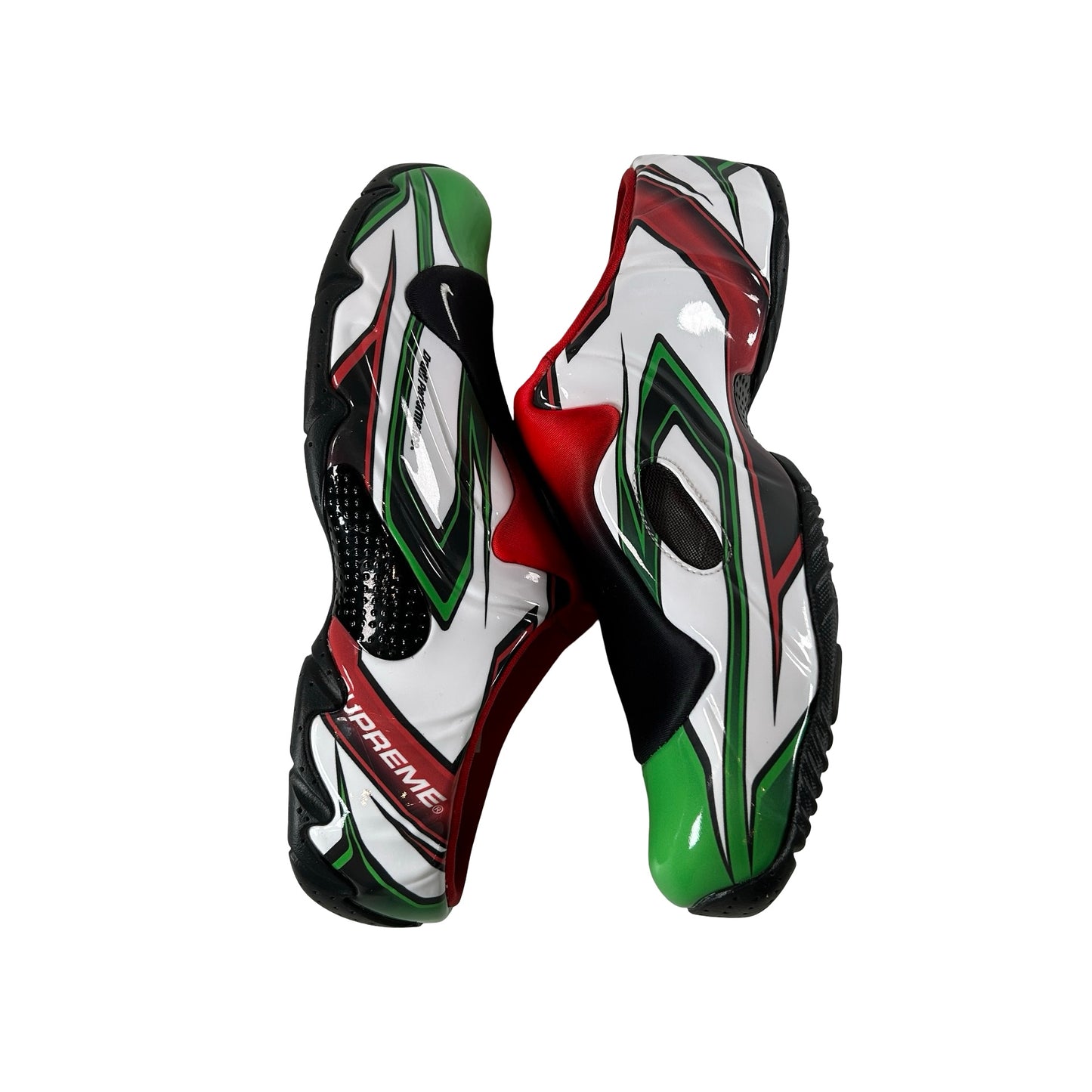FN0289 100 Nike Clogposite Supreme White Gym Red Green [USED] - 9.5 M (Used)