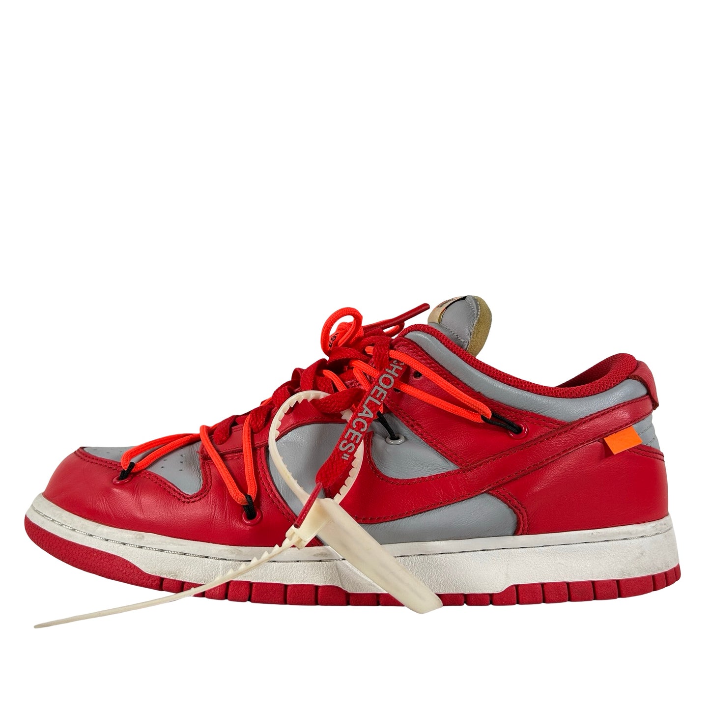 CT0856 600 Nike Dunk Low Off-White University Red [USED] - 10 M (Used)
