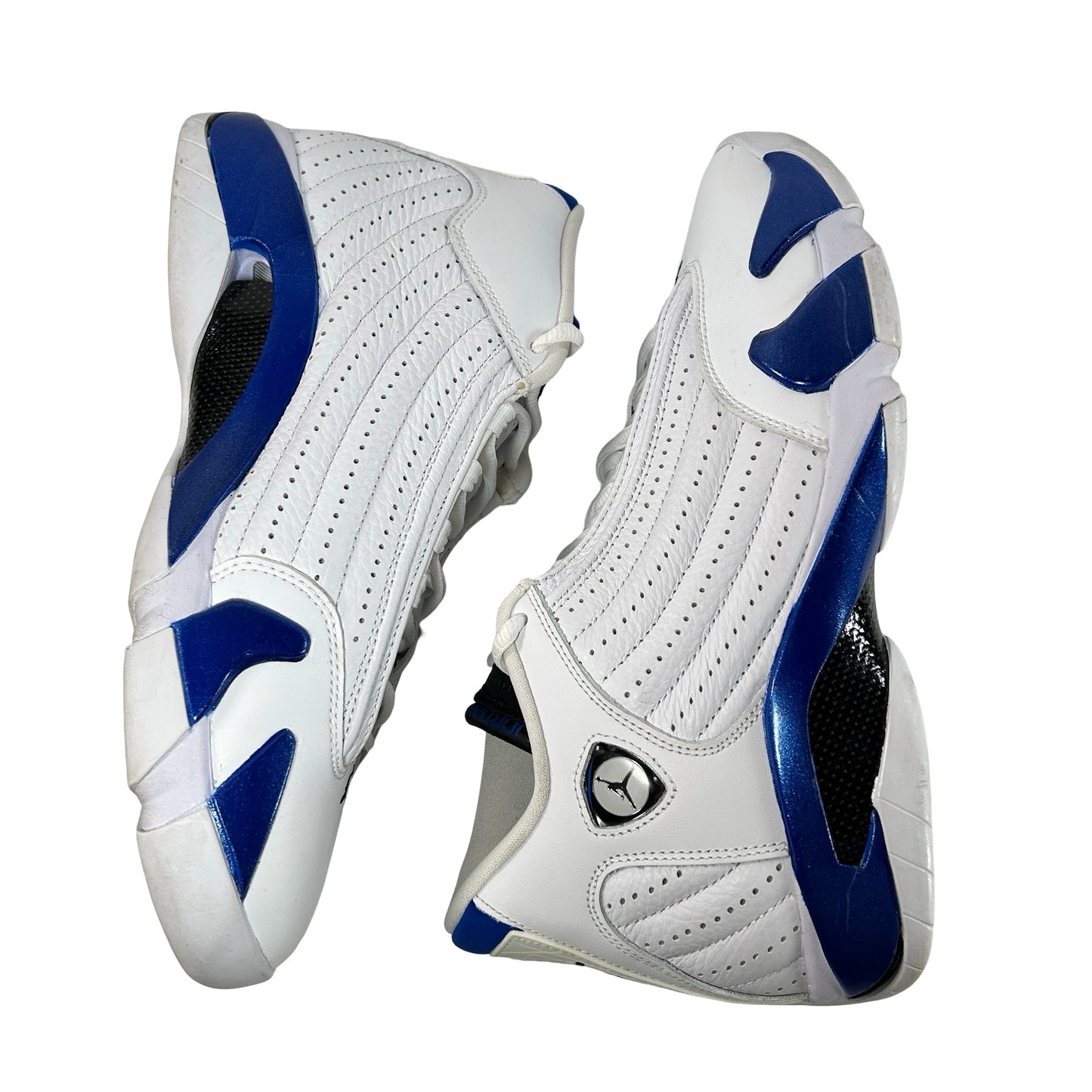 487471 104 Jordan 14 Retro White Hyper Royal [USED] - 9 M (Used2)