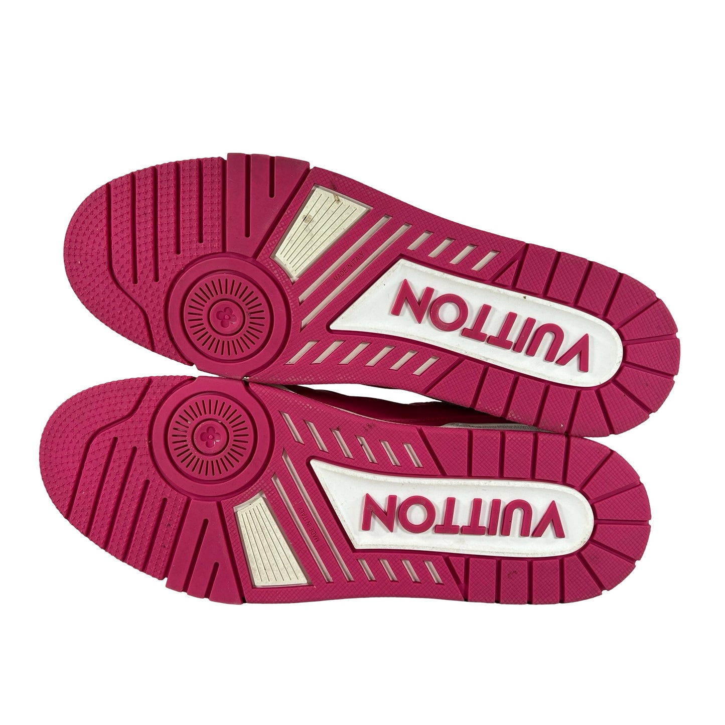 Louis Vuitton Trainer Low White Fuchsia [USED] - LV 10.5 / US 11.5 (Used)