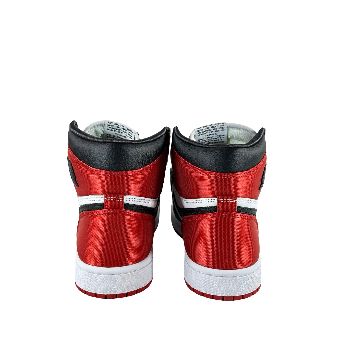 CD0461 016 Jordan 1 Satin Black Toe [CONDITIONAL] - 8 W (Yellowing)