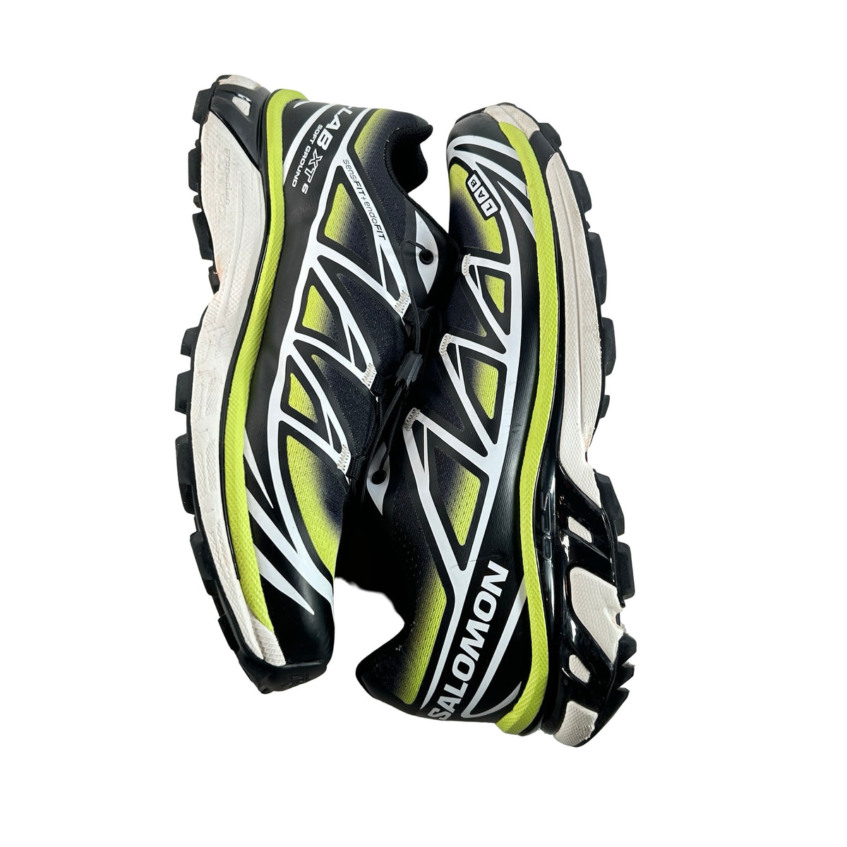 L47977400 Salomon XT-6 Skyline Black Sharp Green [USED] - 9.5 M (Used) (No Box)