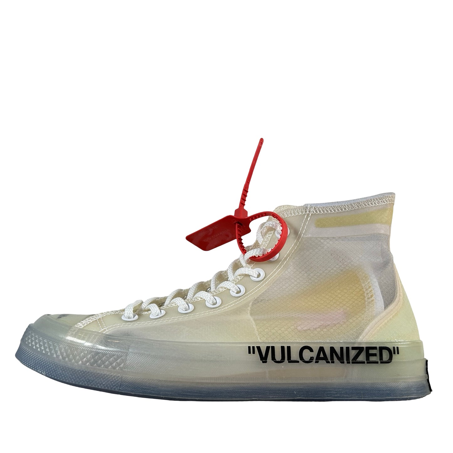 162204C Converse Chuck Taylor All Star Vulcanized Hi Off-White - 9.5 M (Yellowing)