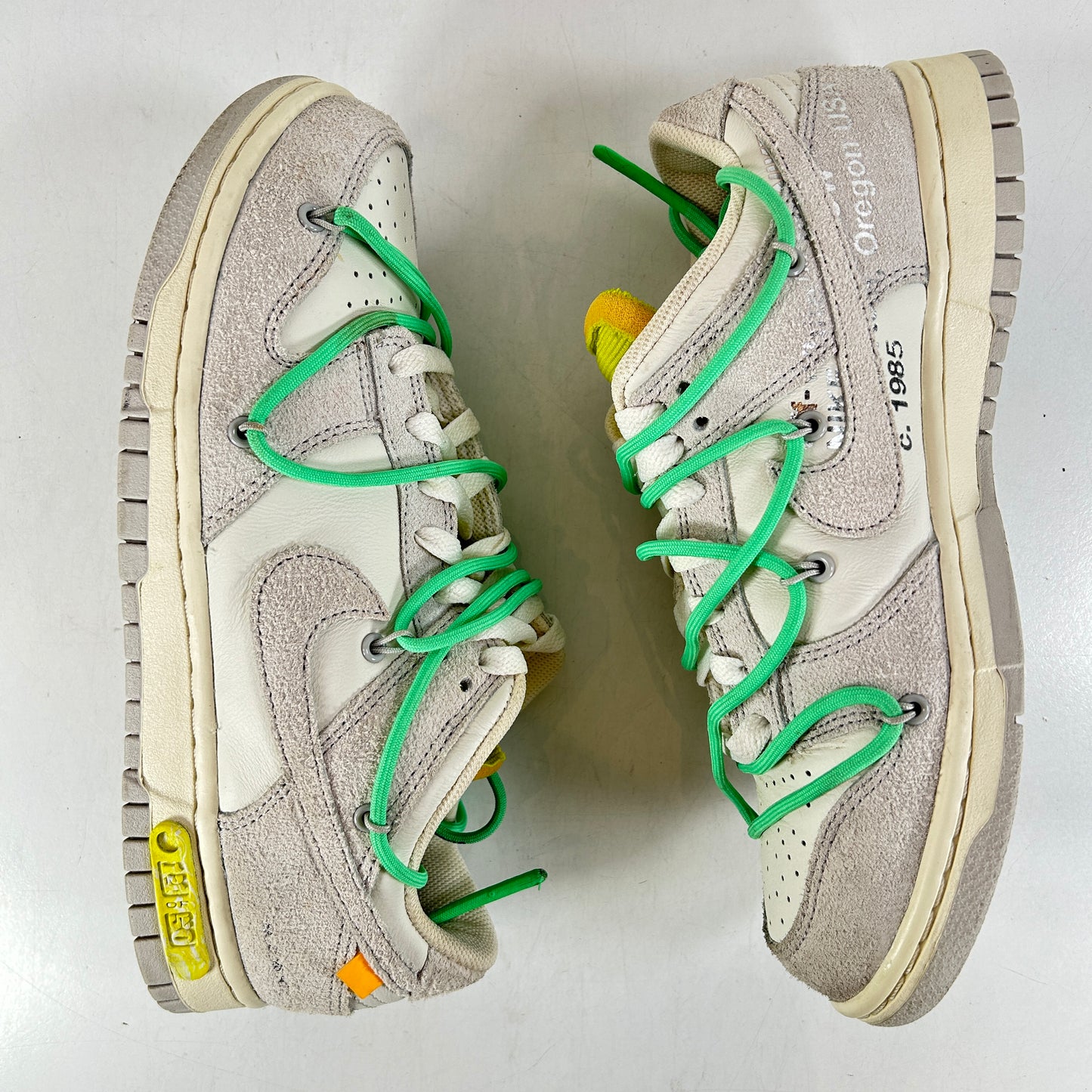 DJ0950 106 Nike Dunk Low Off-White Lot 14 [USED] - 8 M (Used)