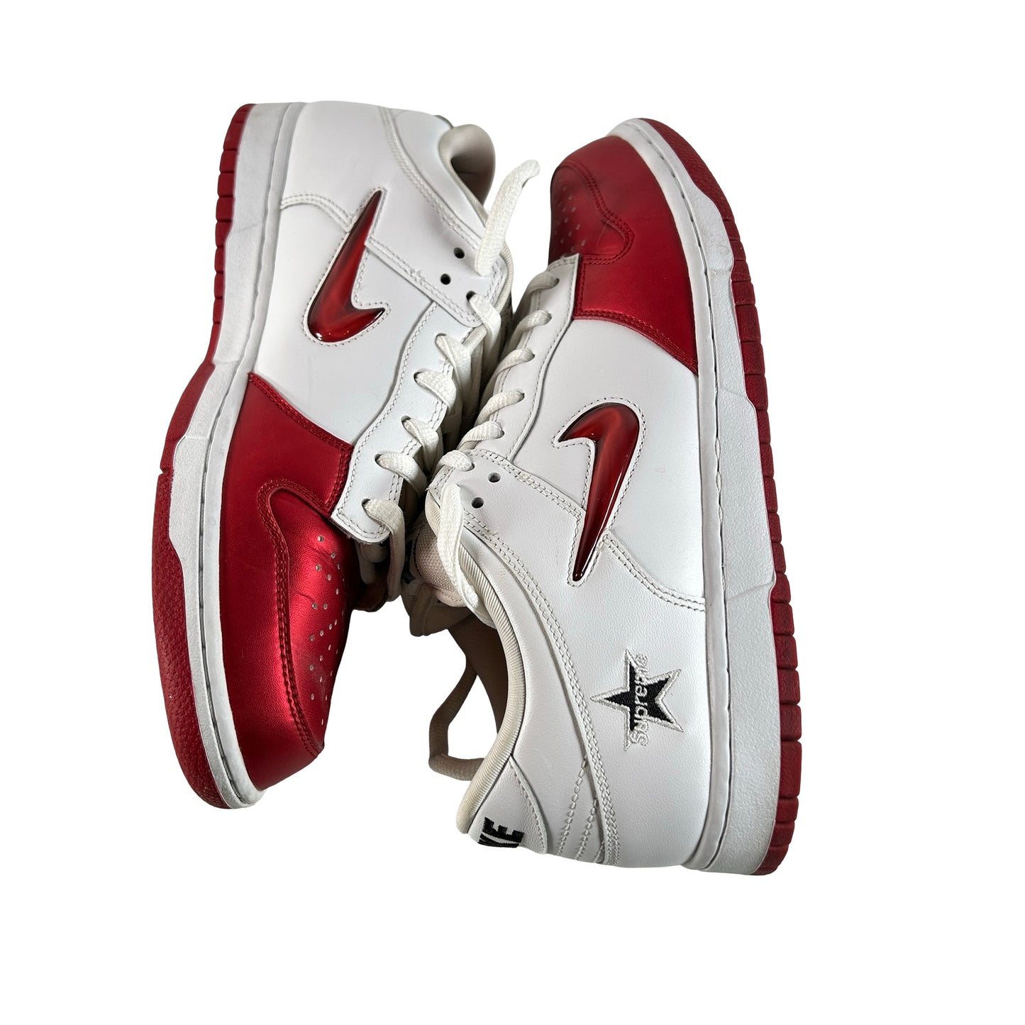 CK3480 600 Nike SB Dunk Low Supreme Jewel Swoosh Red [USED] - 10.5 M (Used)