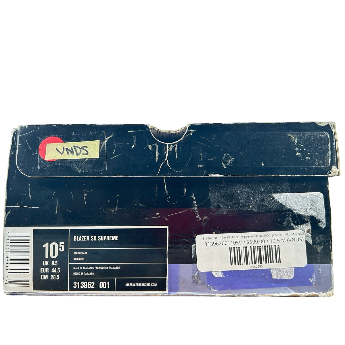 313962 001 Nike SB Blazer Supreme Black (2006) [USED] - 10.5 M (VNDS)
