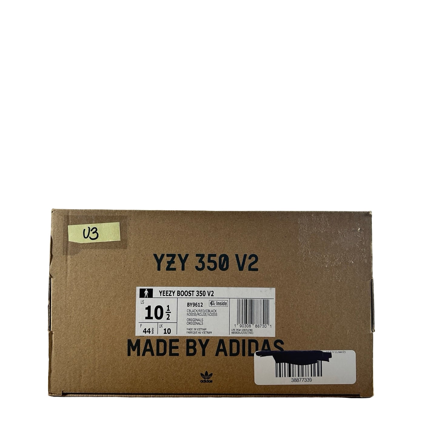 BY9612 Yeezy Boost 350 V2 Core Black Red [USED] - 10.5 M (Used3)