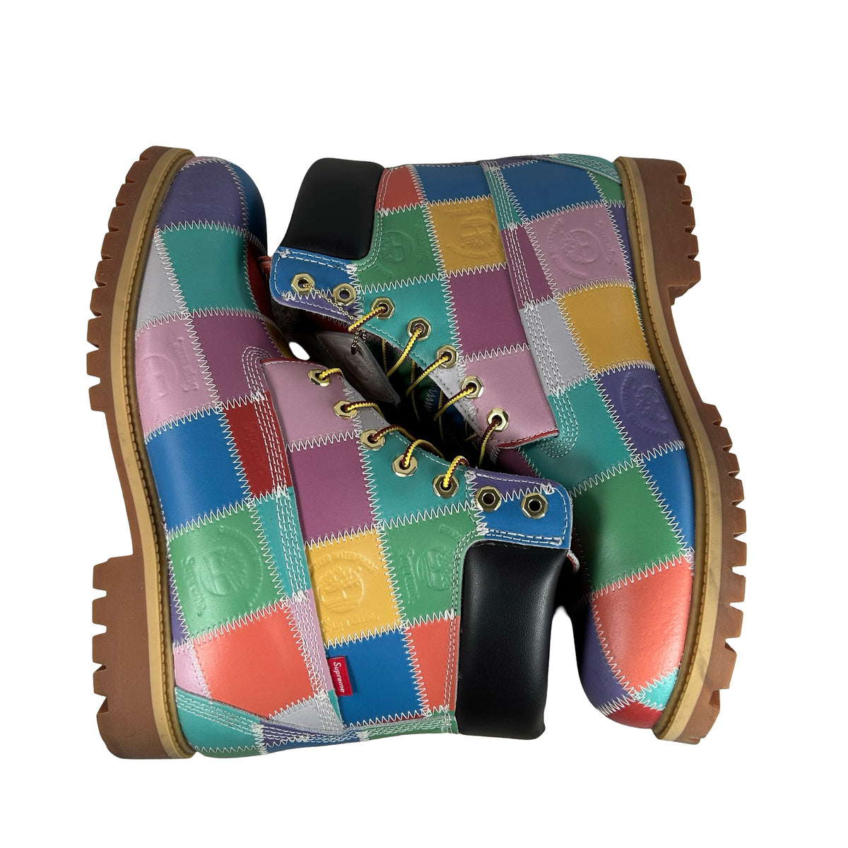 TB0A5TBZA6B Timberland 6" Premium Waterproof Boot Supreme Patchwork Multi-Color [USED] - 12 M (Used)