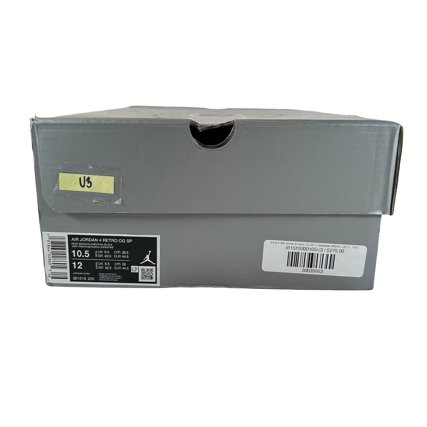 IB1519 200 Jordan 4 Retro OG SP Undefeated (2025) [USED] - 10.5 M (Used3)