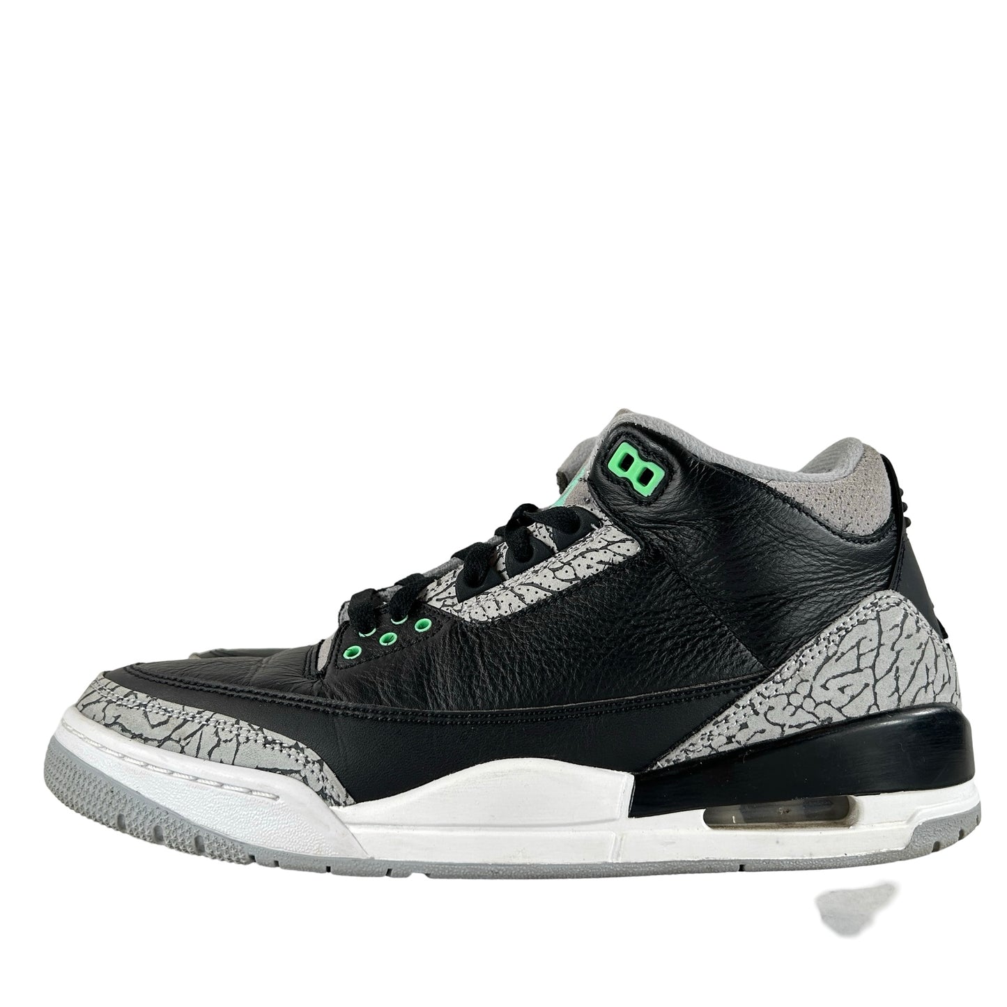 CT8532 031 Jordan 3 Retro Green Glow [USED] - 9.5 M (Used) (No Box)