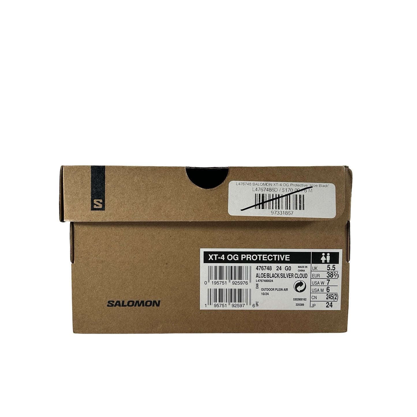 L476748 Salomon XT-4 OG Protective Aloe Black [USED] - 6 M (Used)
