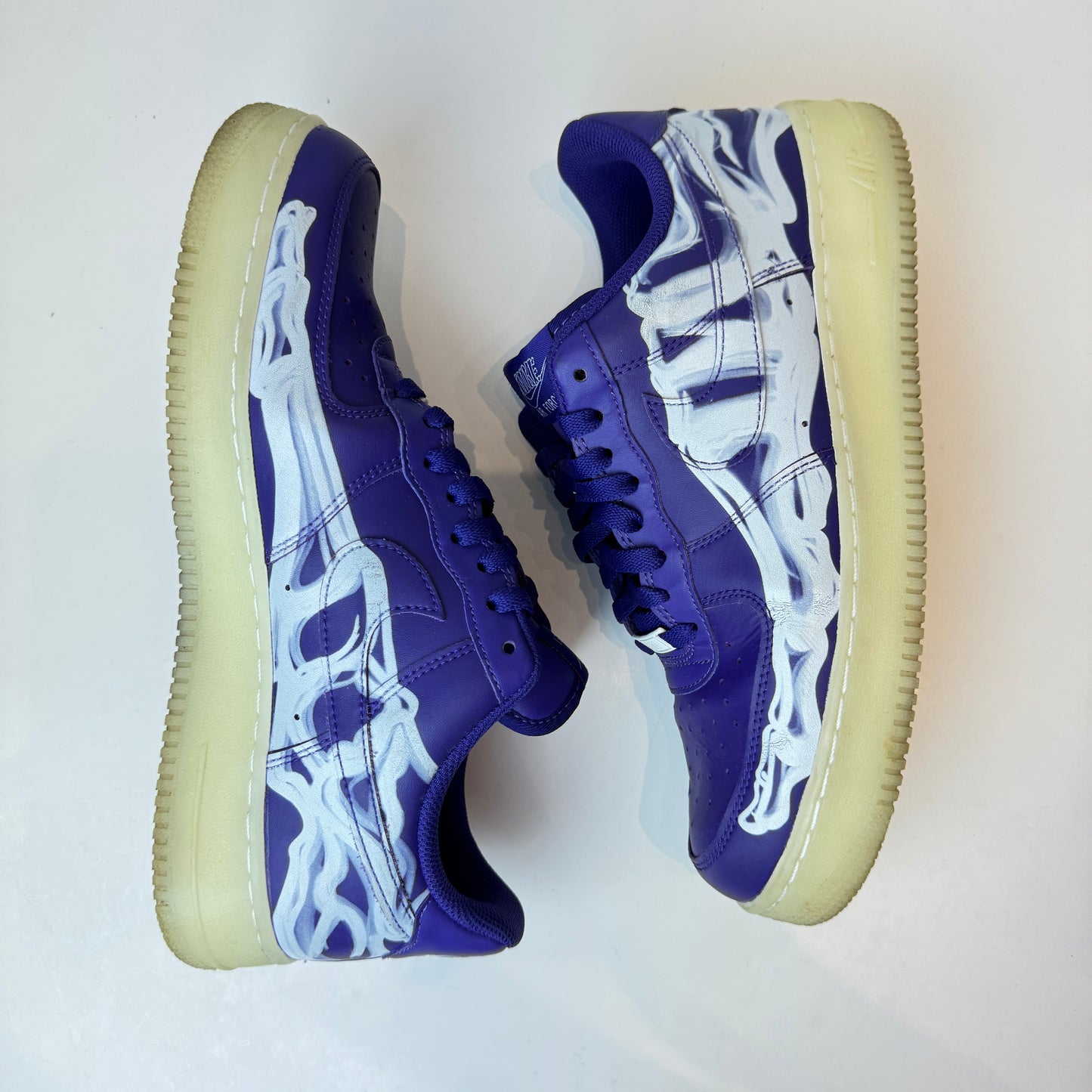 CU8067 500 Nike Air Force 1 Low '07 QS Purple Skeleton Halloween [USED] - 10.5 M (Used) (No Box)