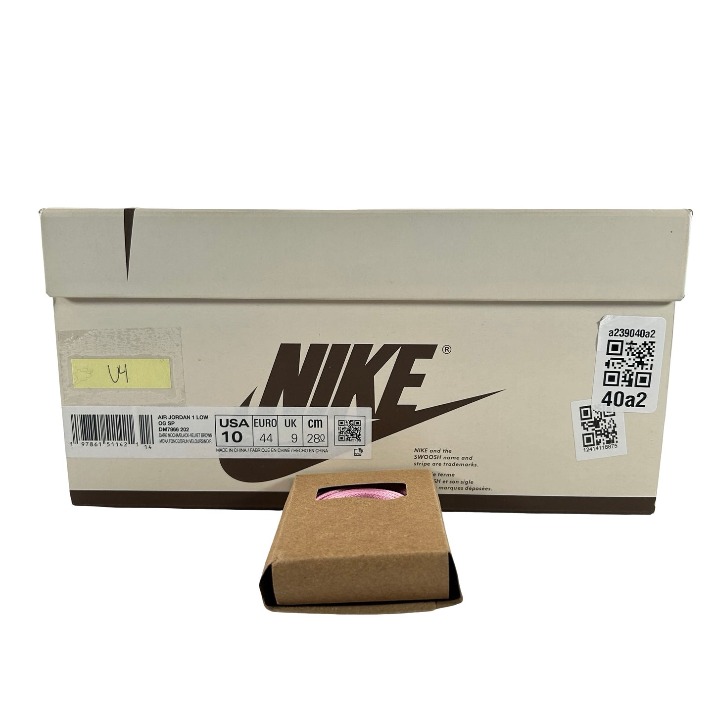 DM7866 202 Jordan 1 Retro Low OG SP Travis Scott Velvet Brown [USED] - 10 M (Used4)