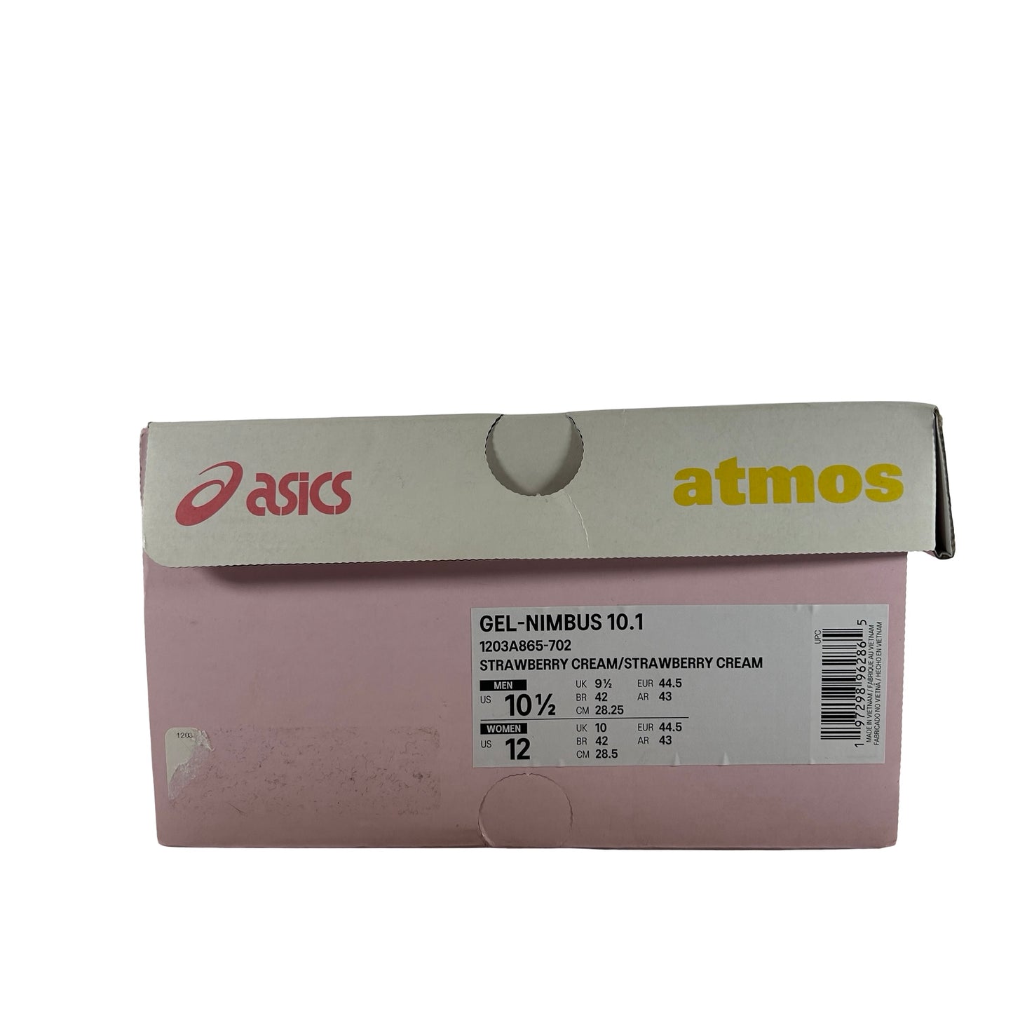 1203A865 702 ASICS Gel-Nimbus 10.1 Vandy The Pink x atmos Banana Split Strawberry [USED] - 10.5 M (Used)