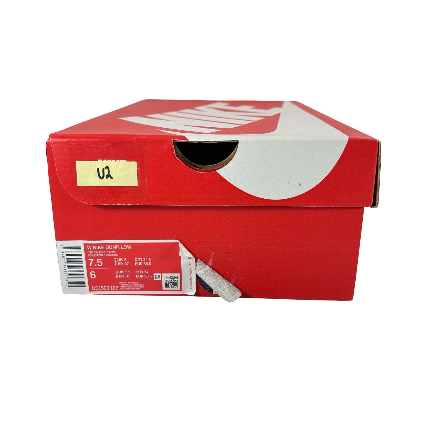 DD1503 102 Nike Dunk Low Orange Pearl [USED] - 7.5 W (Used2)
