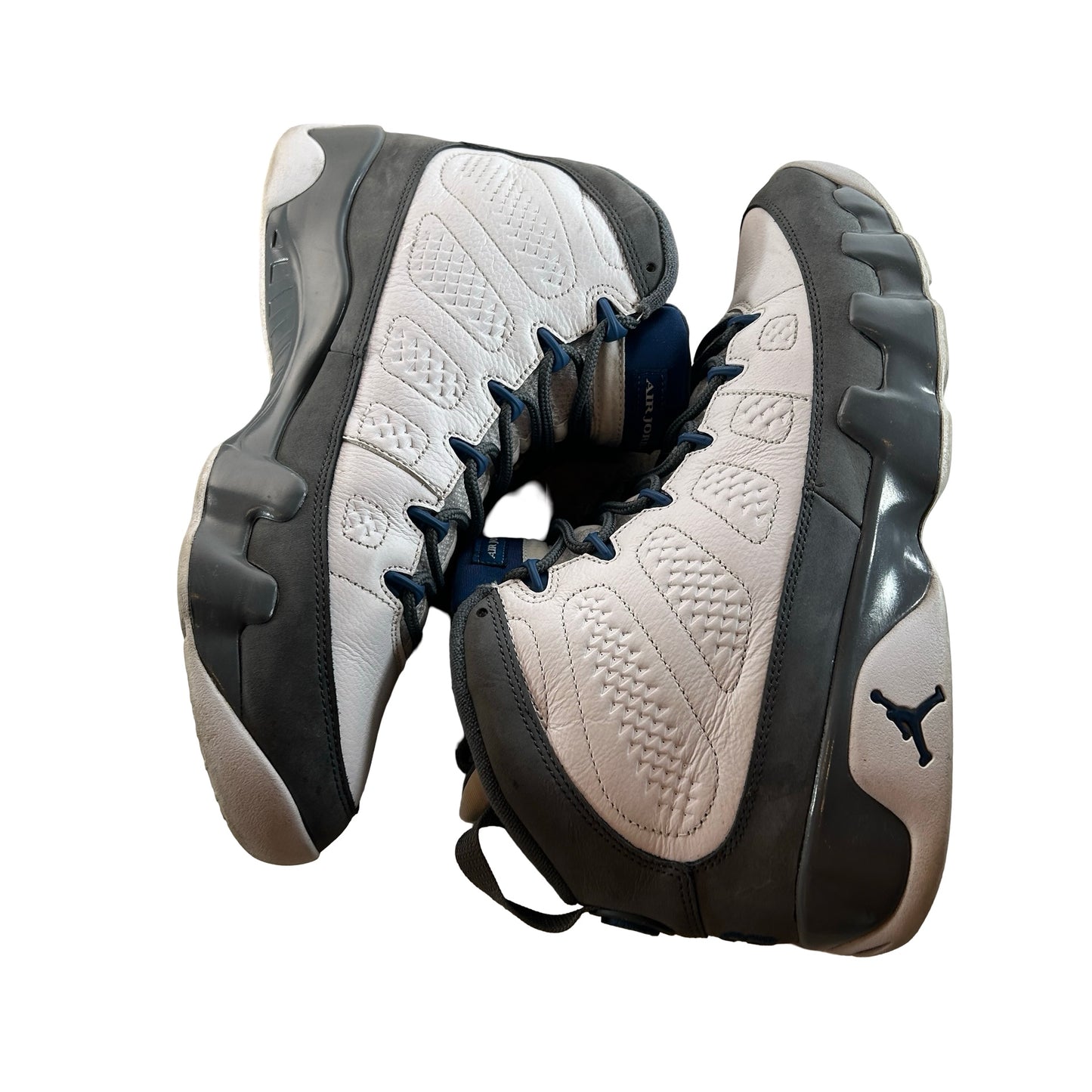HV4794 100 Jordan 9 Retro Flint Grey French Blue (2026) [USED] - 12 M (Used)