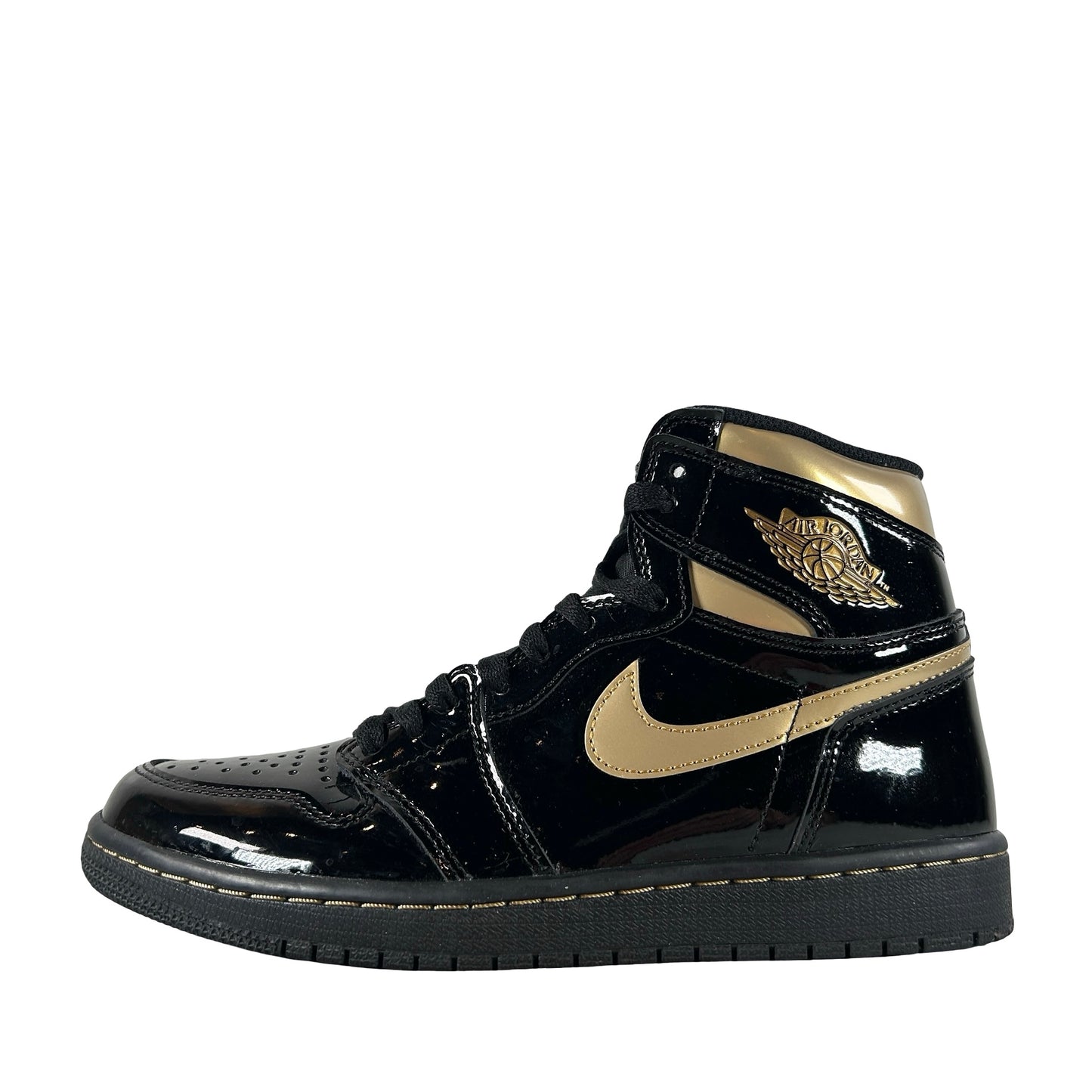 555088 032 Jordan 1 Black/Gold [USED] - 7 M (Used)