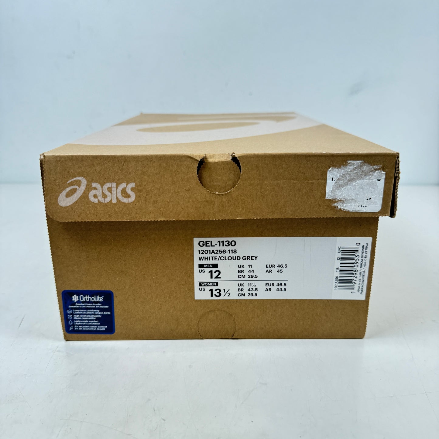1201A256 118 ASICS Gel-1130 White Cloud Grey [USED] - 12 M (Used)