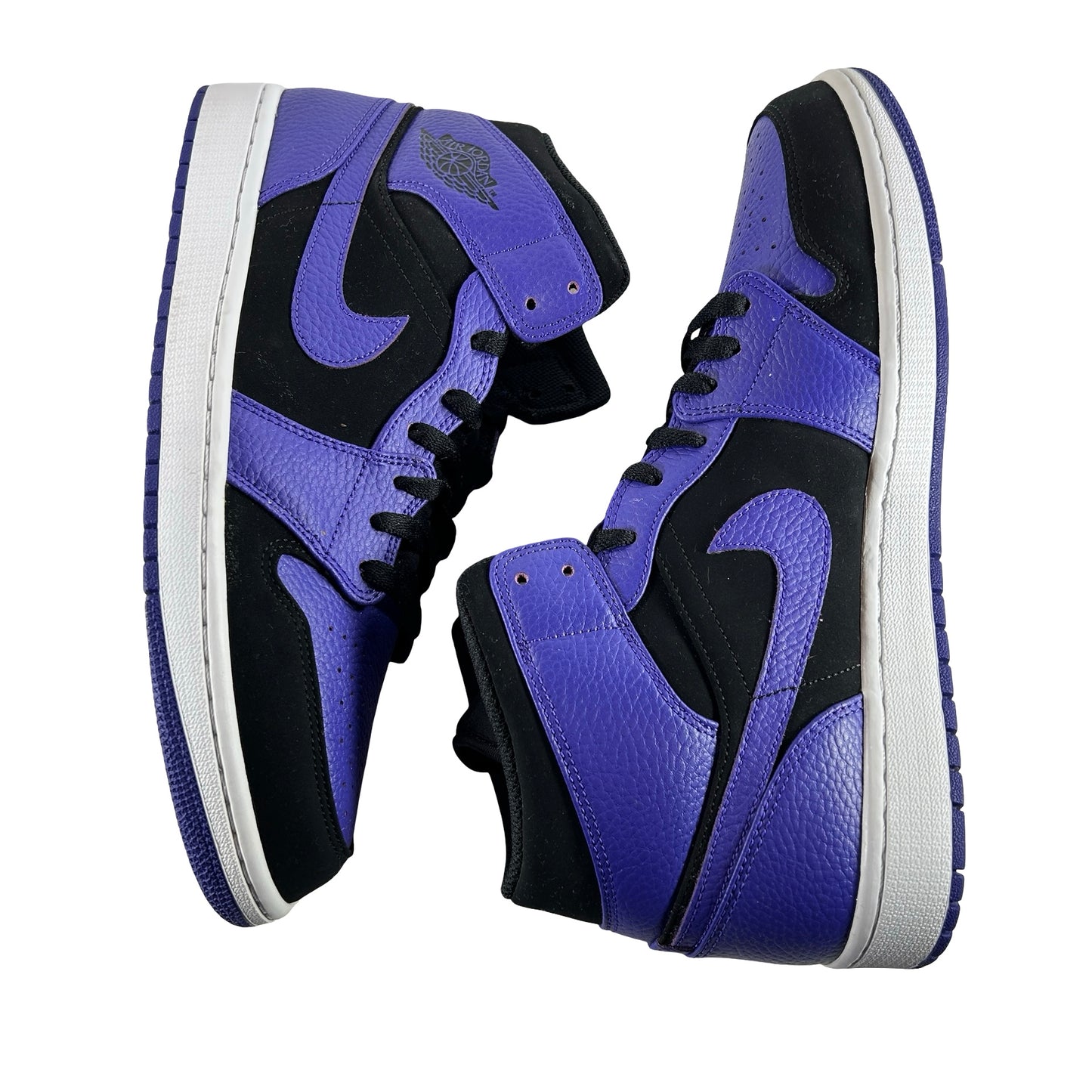 554724 051 Jordan 1 Mid Black Dark Concord [USED] - 12 M (VNDS)