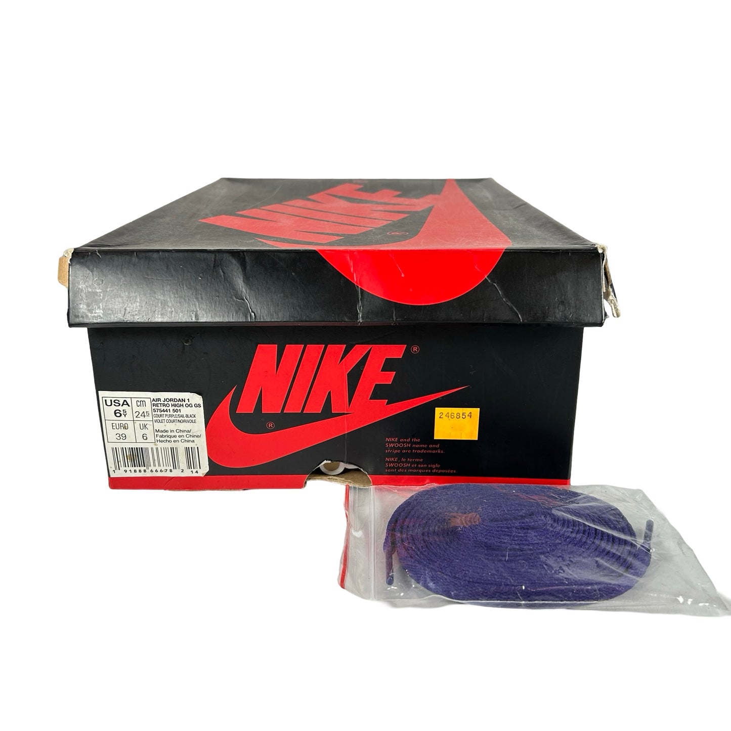 575441 501 Jordan 1 Retro High Court Purple (GS) [USED] - 6.5 Y (Used)