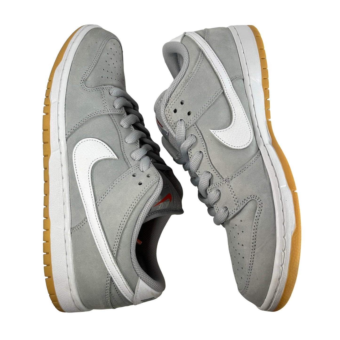 DV5464 001 Nike SB Dunk Low Pro ISO Orange Label Wolf Grey Gum [USED] - 11 M (Used)