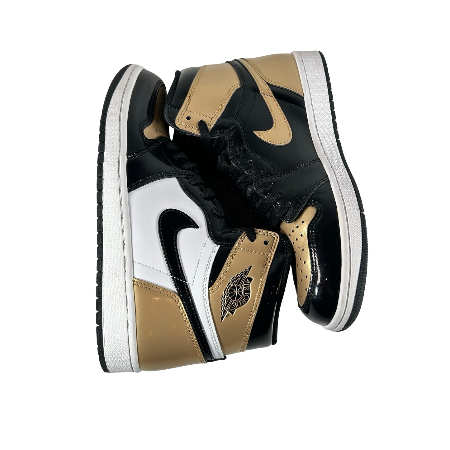 861428 007 Jordan 1 Retro High NRG Patent Gold Toe [USED] - 8.5 M (Used)